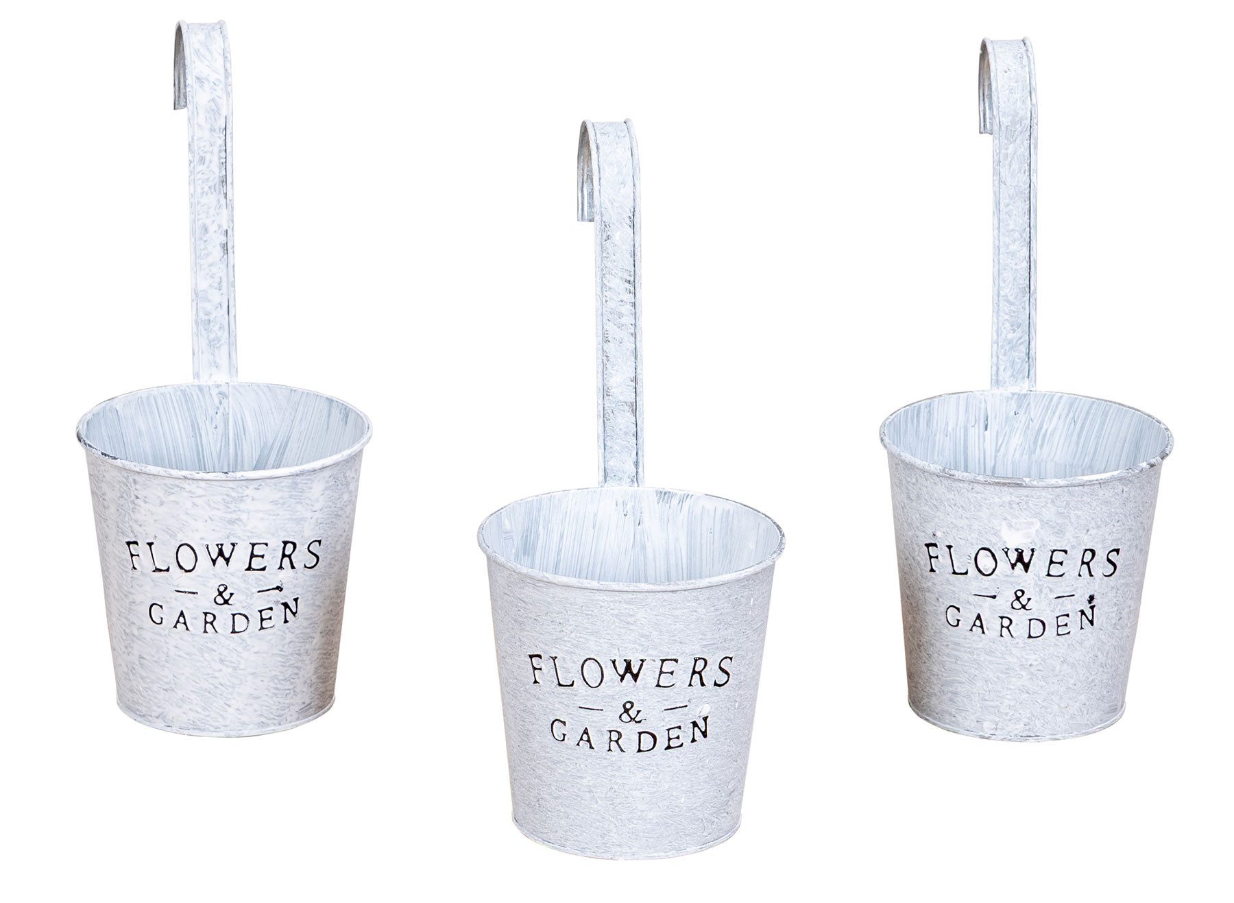 Levandeo® Kräutertopf, 3er Set Hängender Blumentopf Metall Pflanztopf Vintage Shabby Chic
