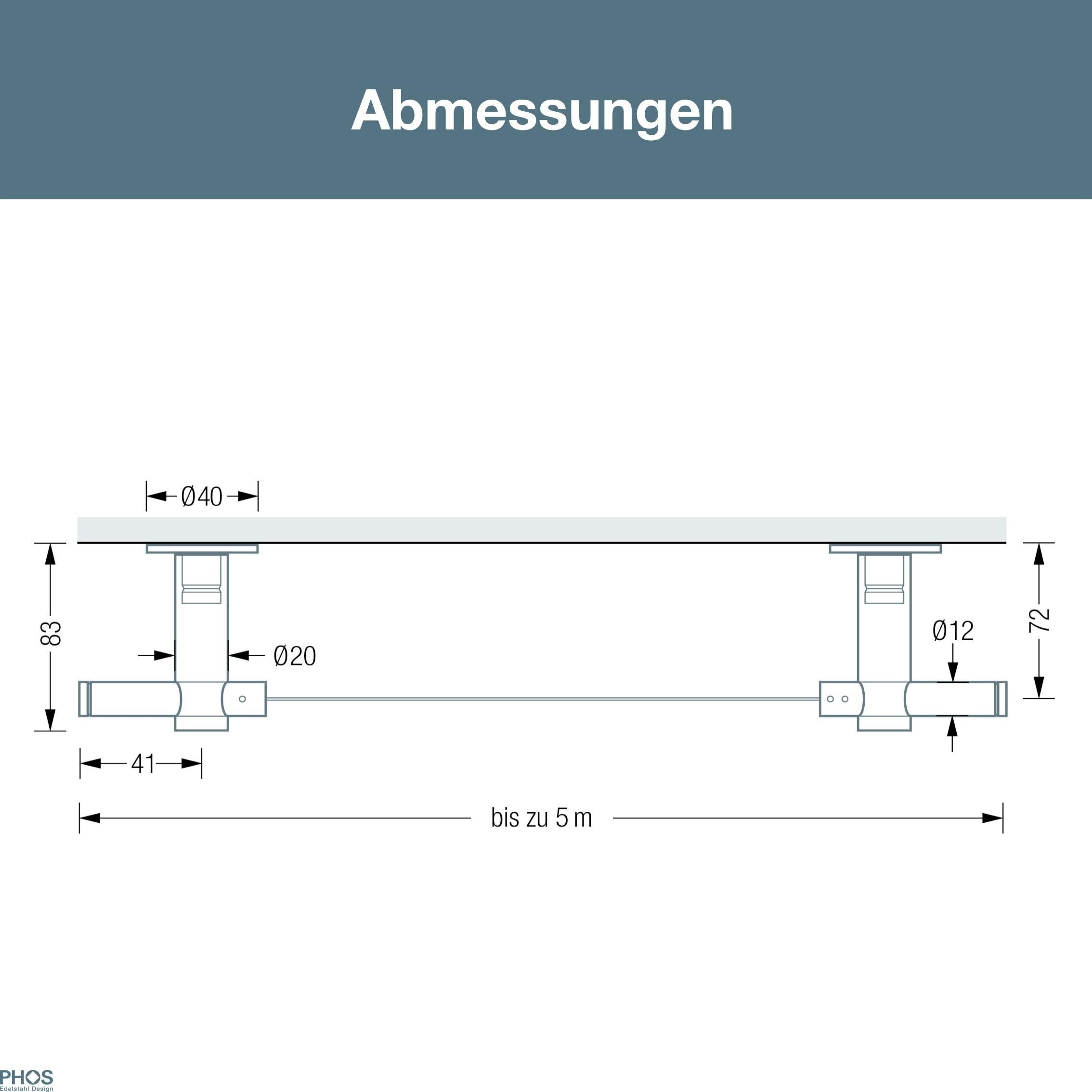PHOS Design Seilspanngarnitur laterales Seilspannsystem, Vorhänge, Gardinen günstig online kaufen