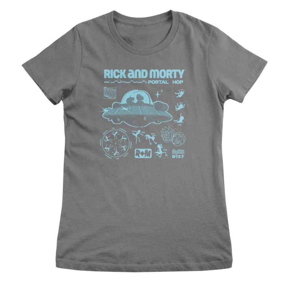 Rick and Morty T-Shirt Portal Hop Girly Tee