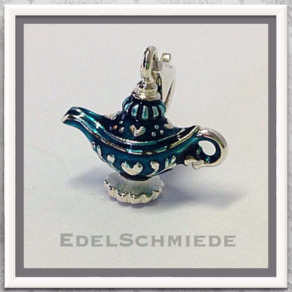 Charm-Einhänger Edelschmiede925 Charm Anhänger in 925 Silber massiv Flaschengeist
