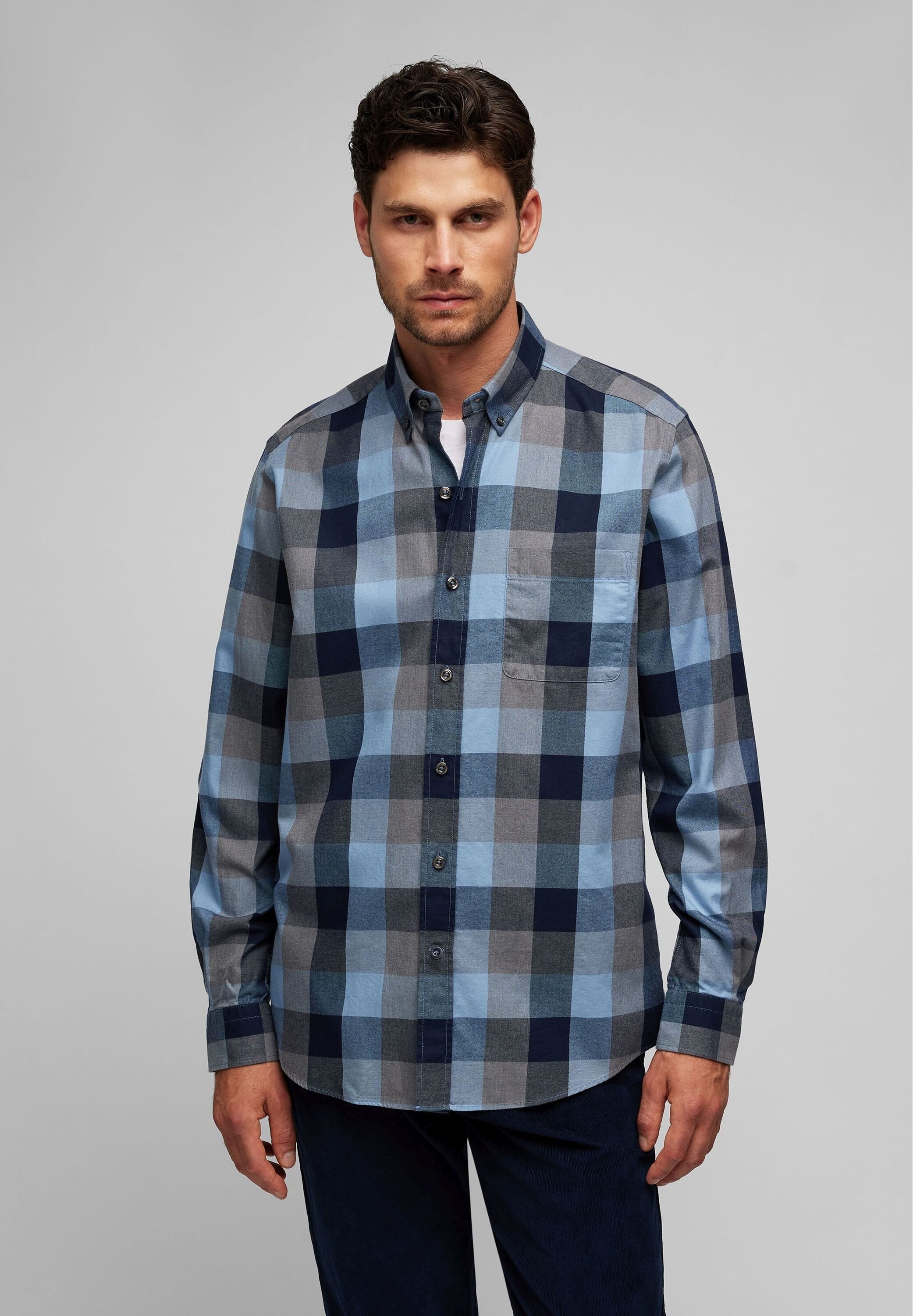 HECHTER PARIS Langarmhemd mit Button-Down-Kragen günstig online kaufen