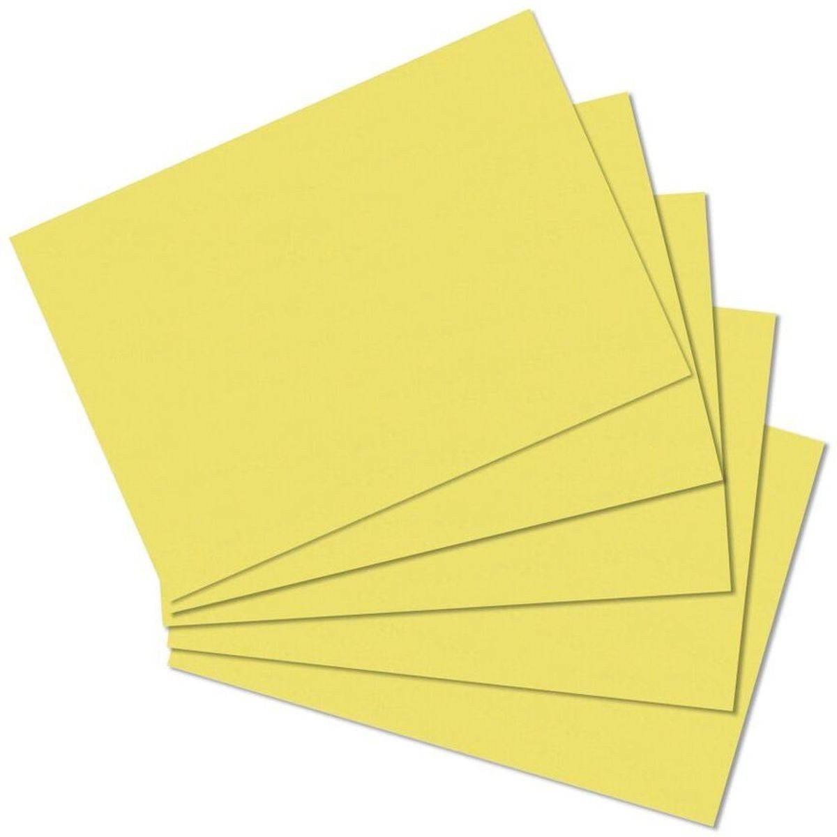 Herlitz Karteikarten Karteikarten A5 blanko gelb VE=4x100 Stück