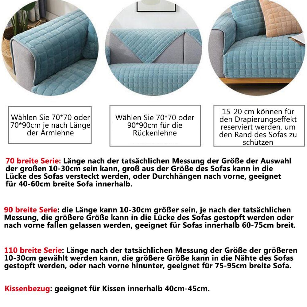 NUODWELL Sofahusse Samt Sofabezug,rutschfest L Form Sofaüberwurf,Couch Bezu günstig online kaufen