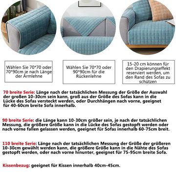 Sofabezug Samt Sofabezug,rutschfest L Form Sofaüberwurf,Couch Bezug Ecksofa, NUODWELL