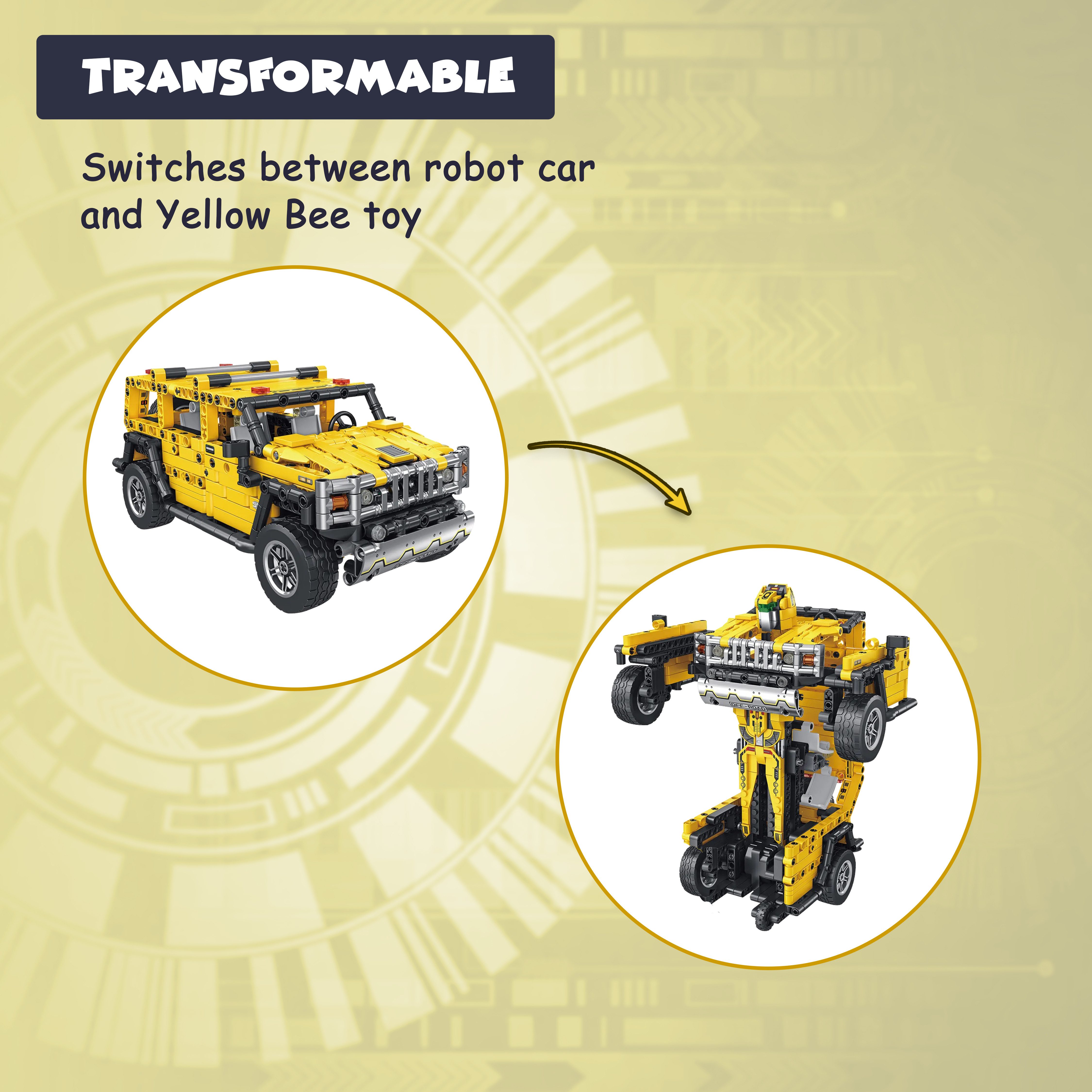 FUNFY Actionfigur 1010-teiliges 2-in-1-Pullback-Auto und Transformer-Bauste günstig online kaufen