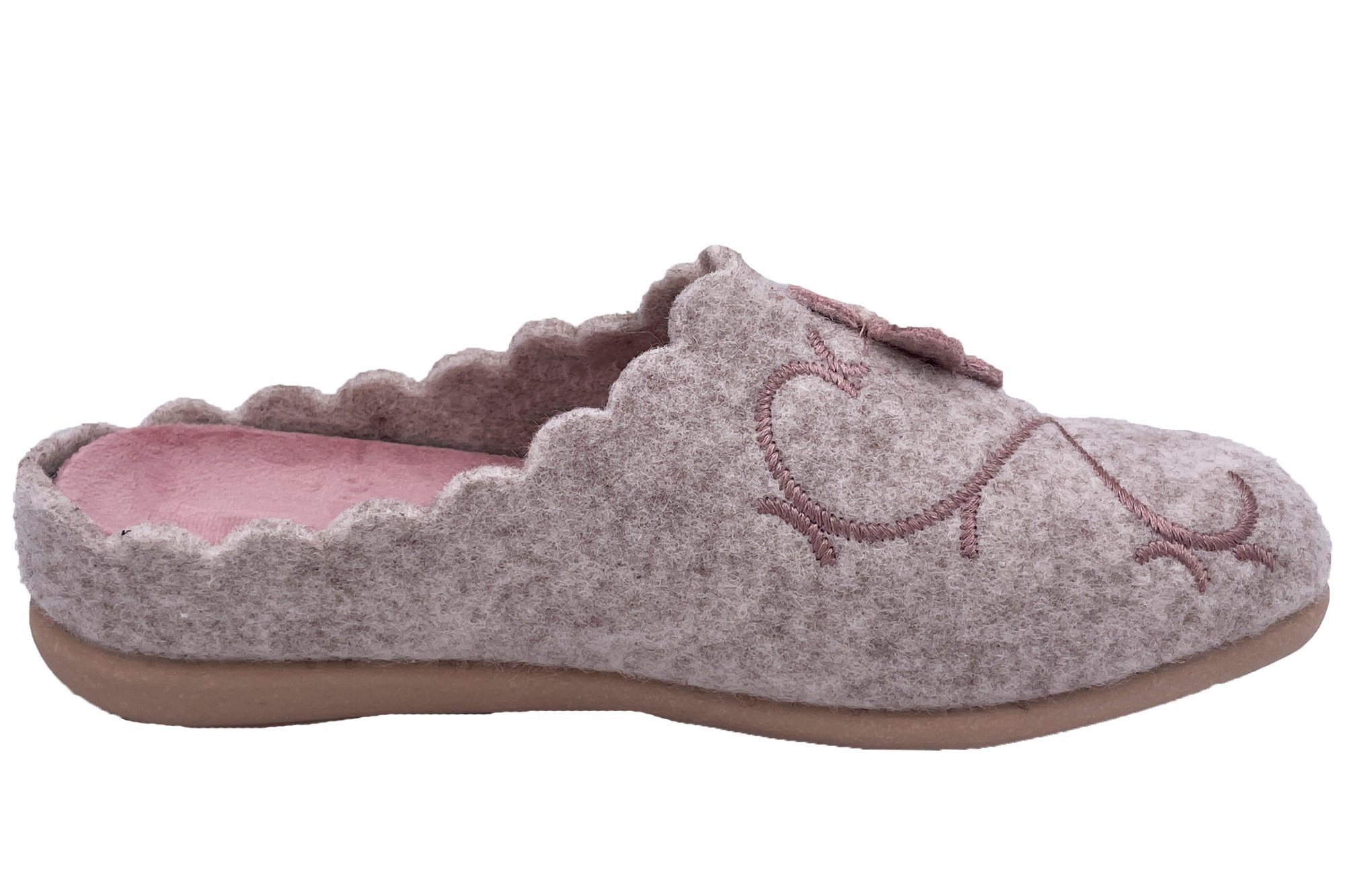 PADERO Damen Pantoffel Filz Hausschuh