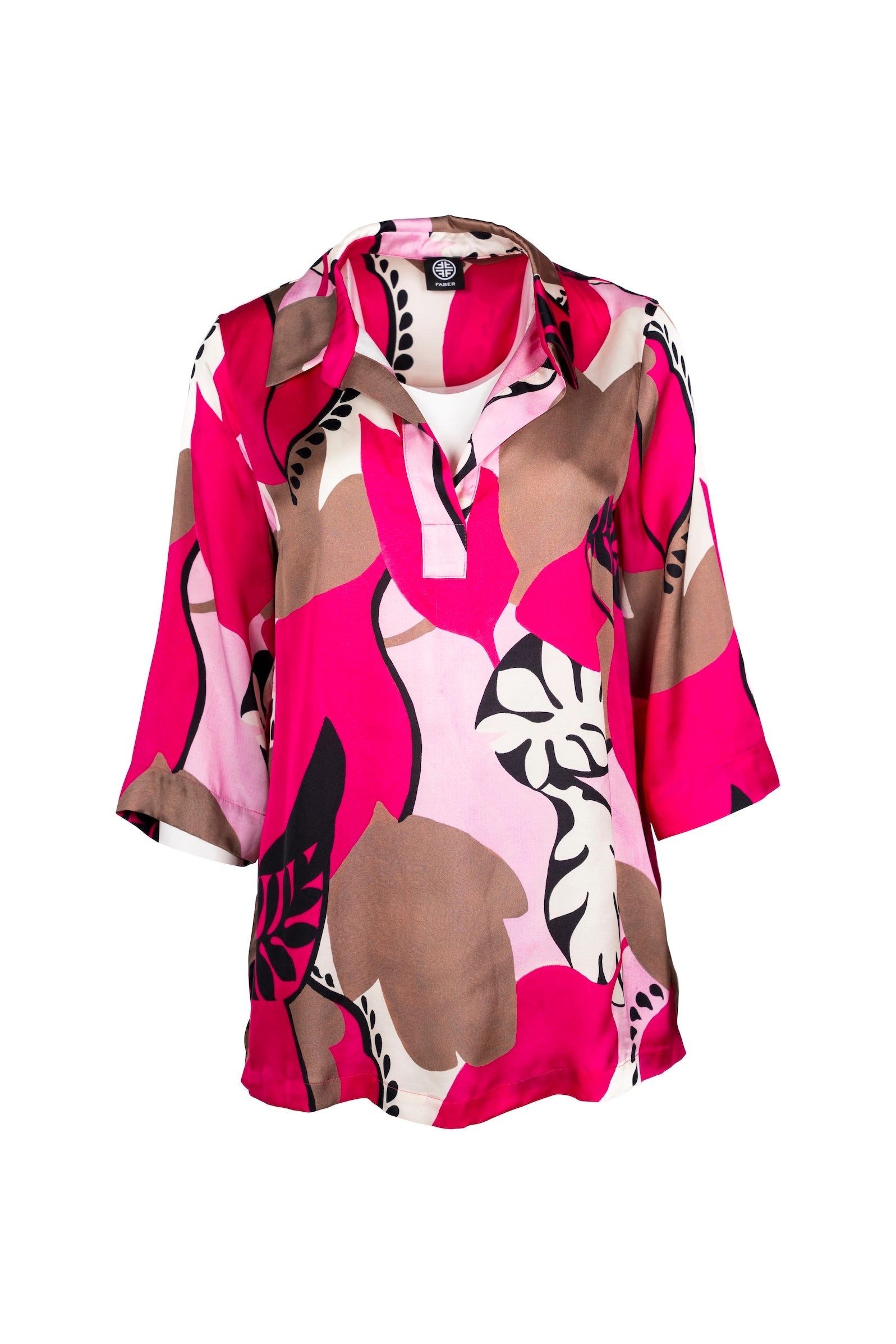 Faber Tunika Tunika mit Color-Wave-Print