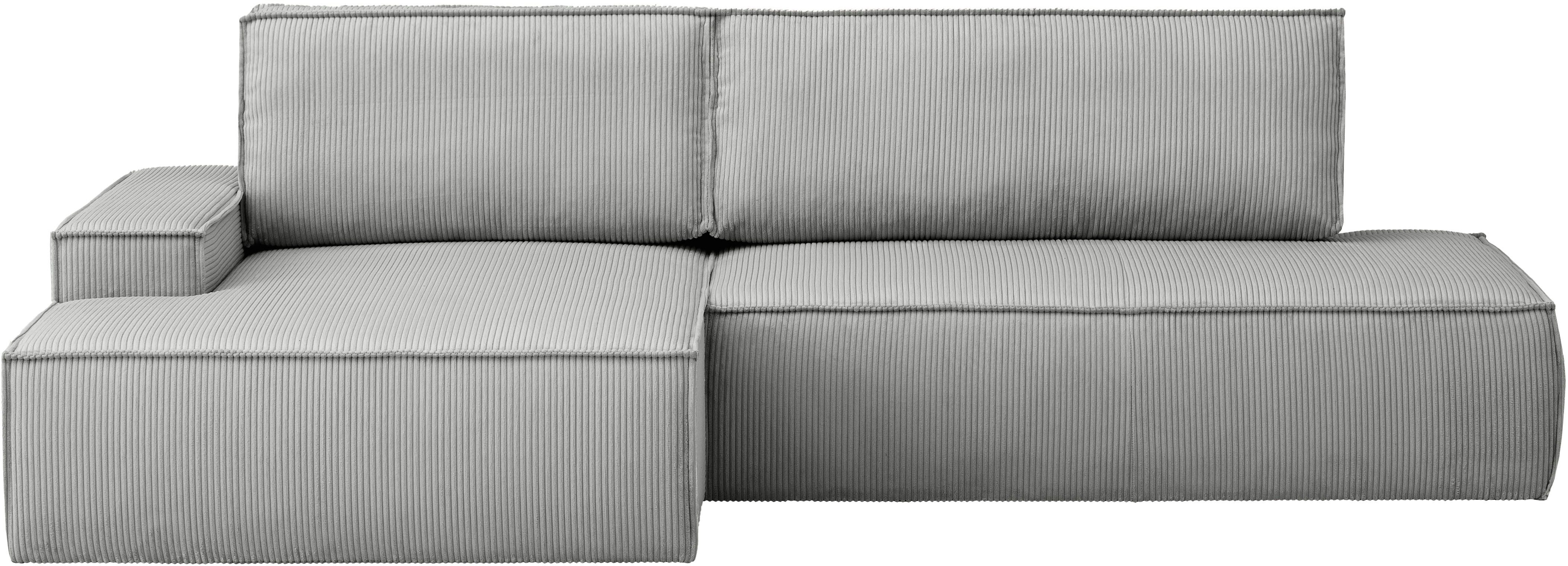 Home affaire Ecksofa "SHERWOOD, Schlafsofa in L-Form offen (275cm), Cord, L günstig online kaufen