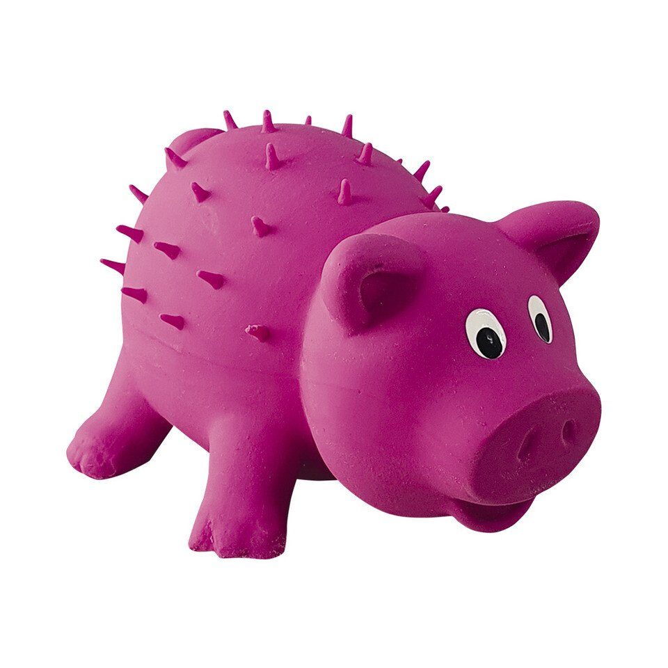 Tierquietschie Latex Schwein himbeer