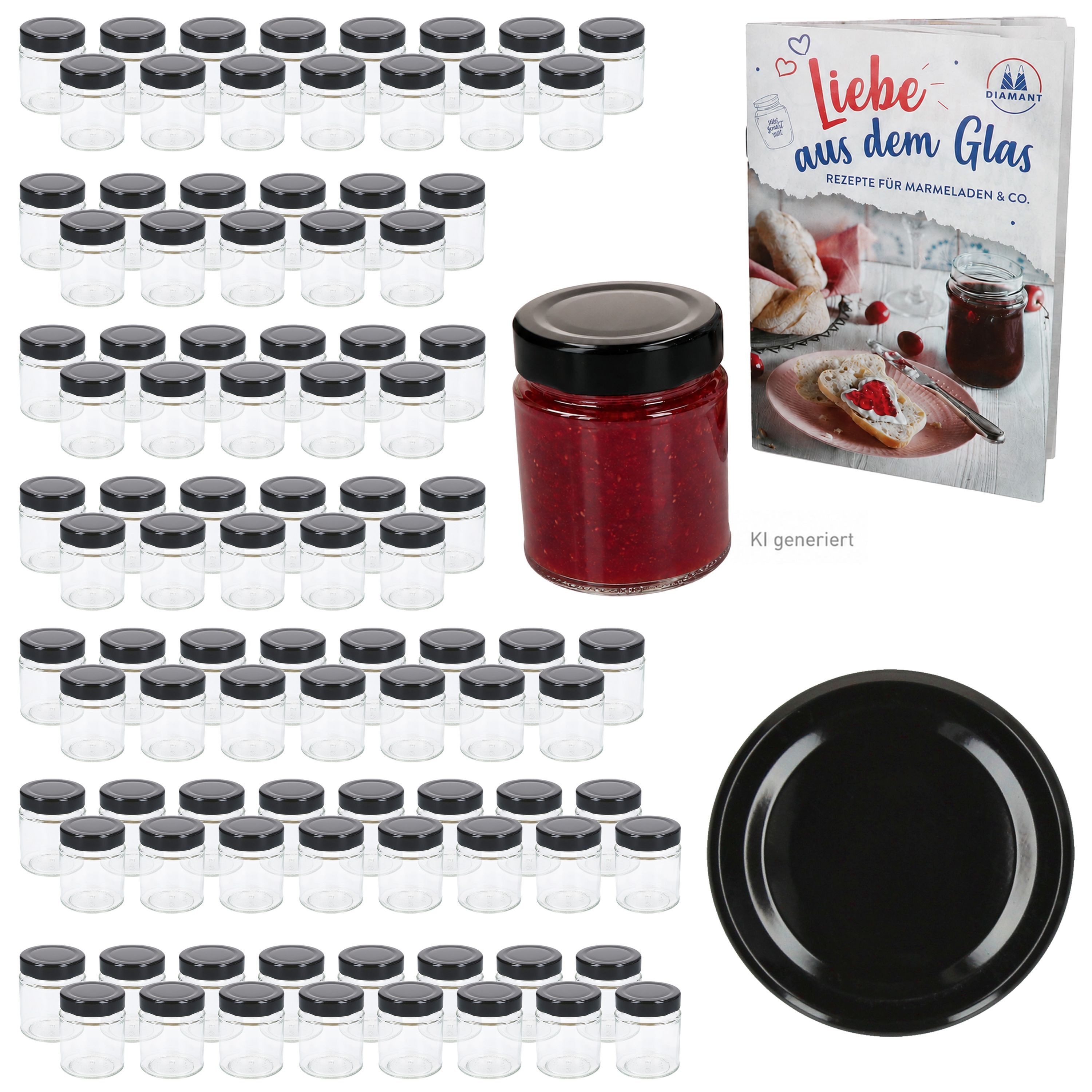 MamboCat Einmachglas 96er Set Marmeladenglas 161ml