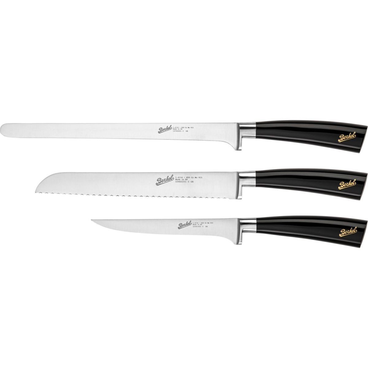 Berkel Zubereitungsmesser Elegance Glossy Ham-Set 3-tlg.