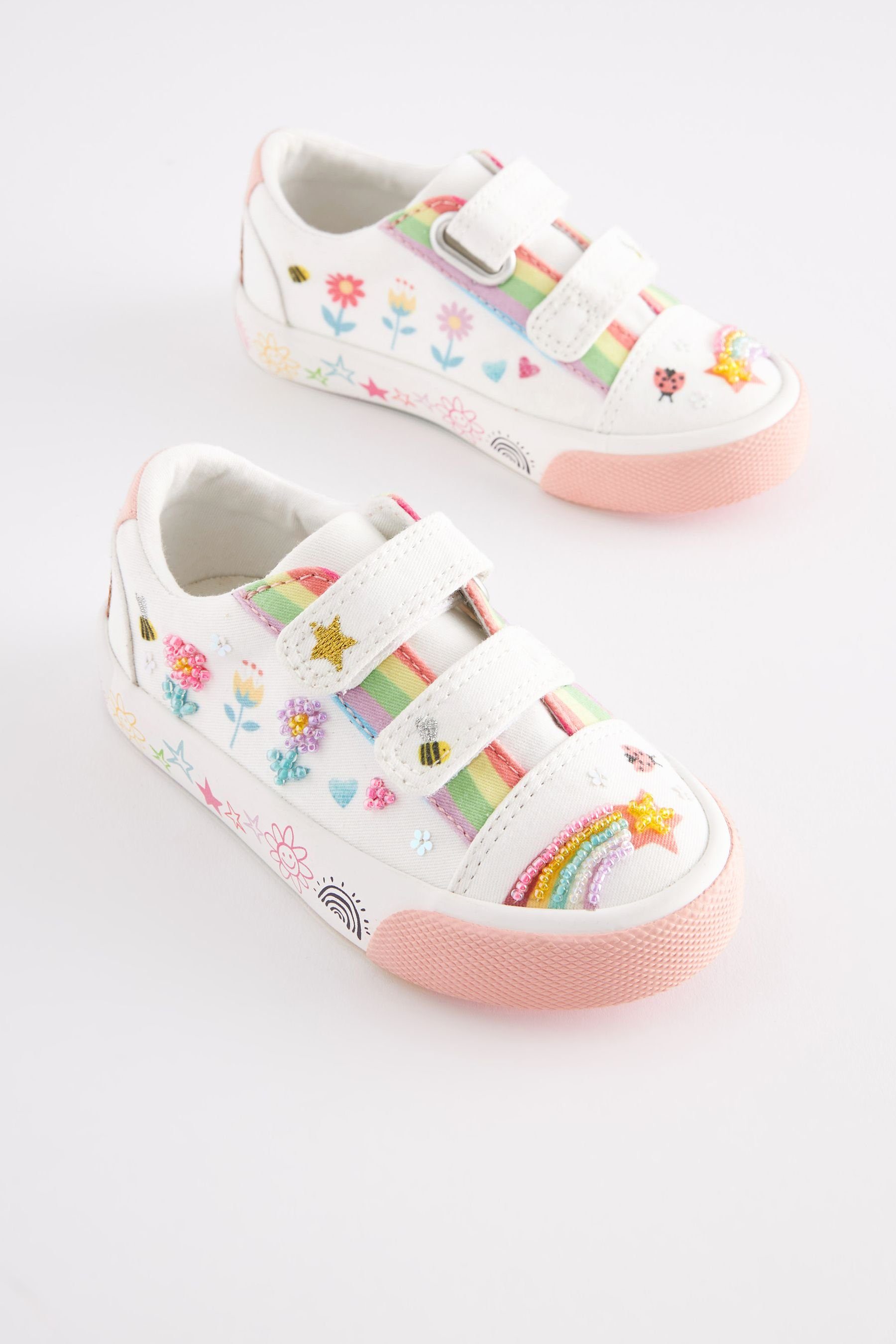 Next Sportschuhe Sneaker (1-tlg) White Rainbow Embellished