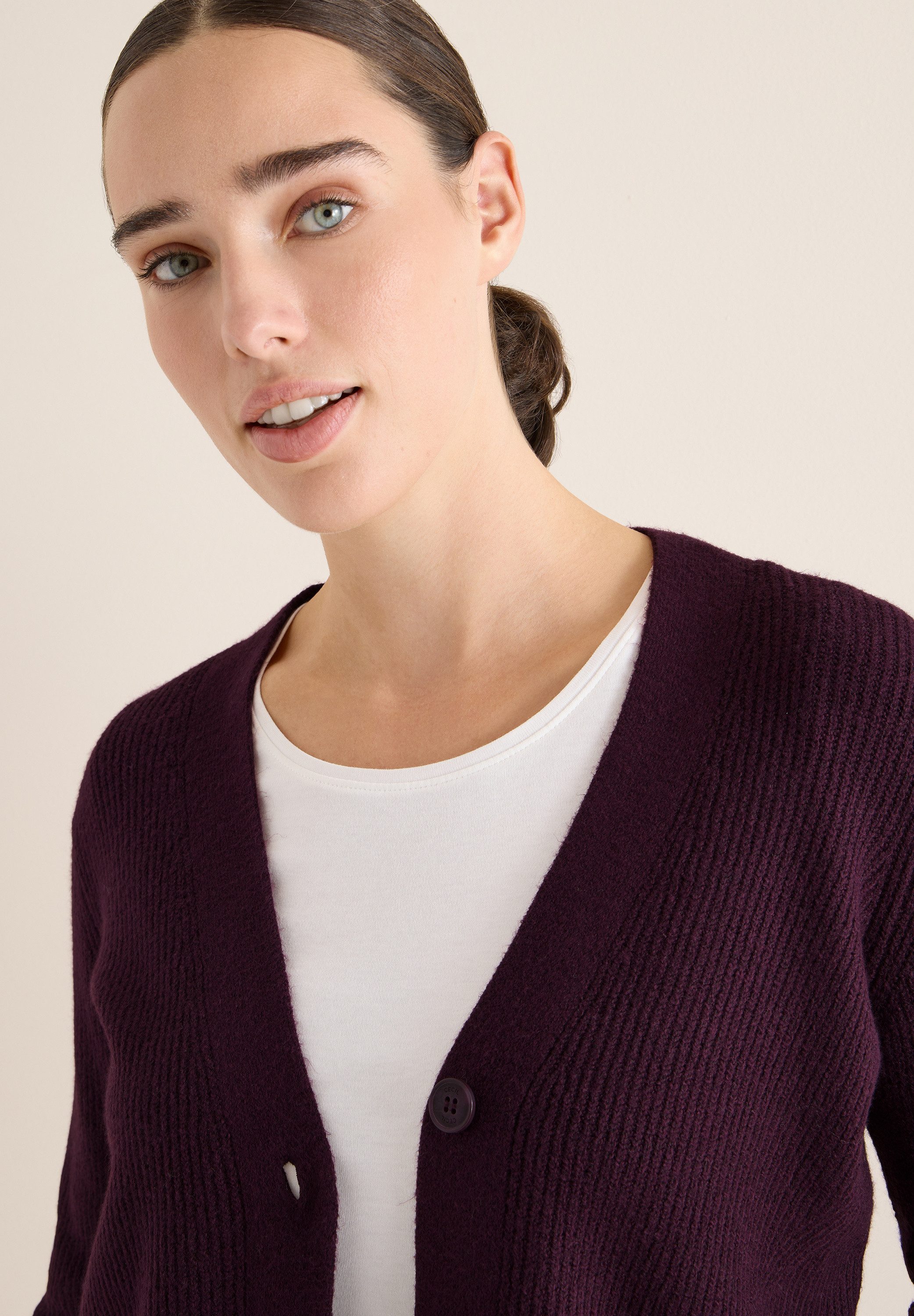 CECIL Cardigan mit Strukturdetail und Knopfleiste günstig online kaufen
