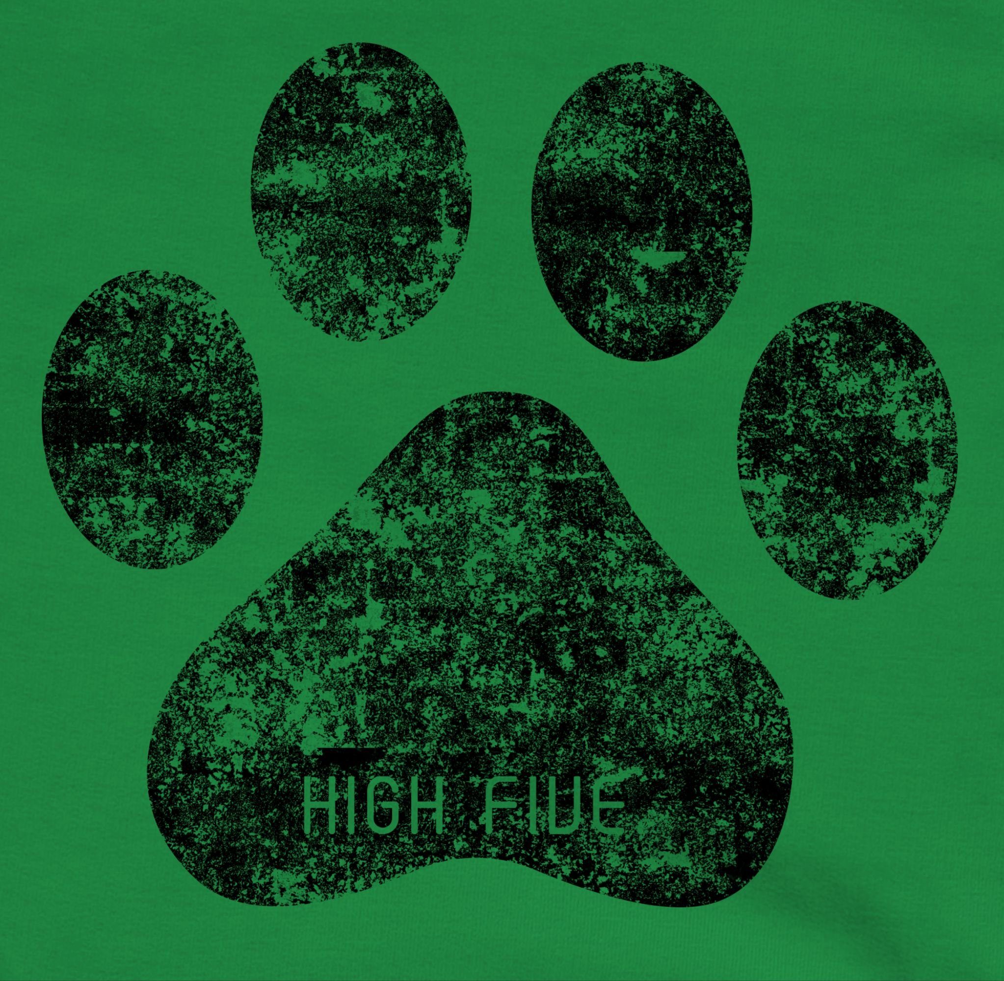 High Print Hunde Sweatshirt Pfote Tiermotiv Animal Grün Shirtracer Five 3