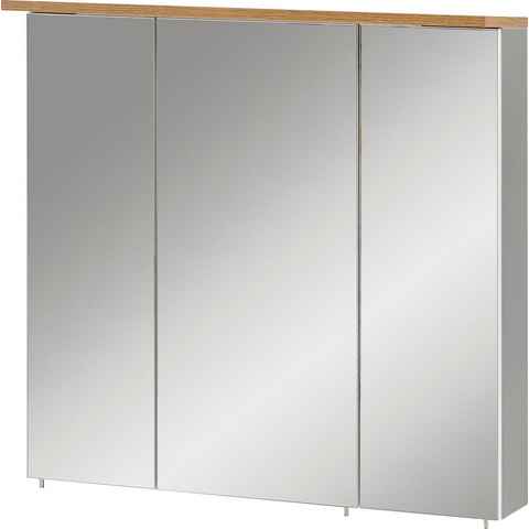 Schildmeyer Spiegelschrank Profil Breite 70 cm, 3-türig, LED-Beleuchtung, Schalter-/Steckdosenbox