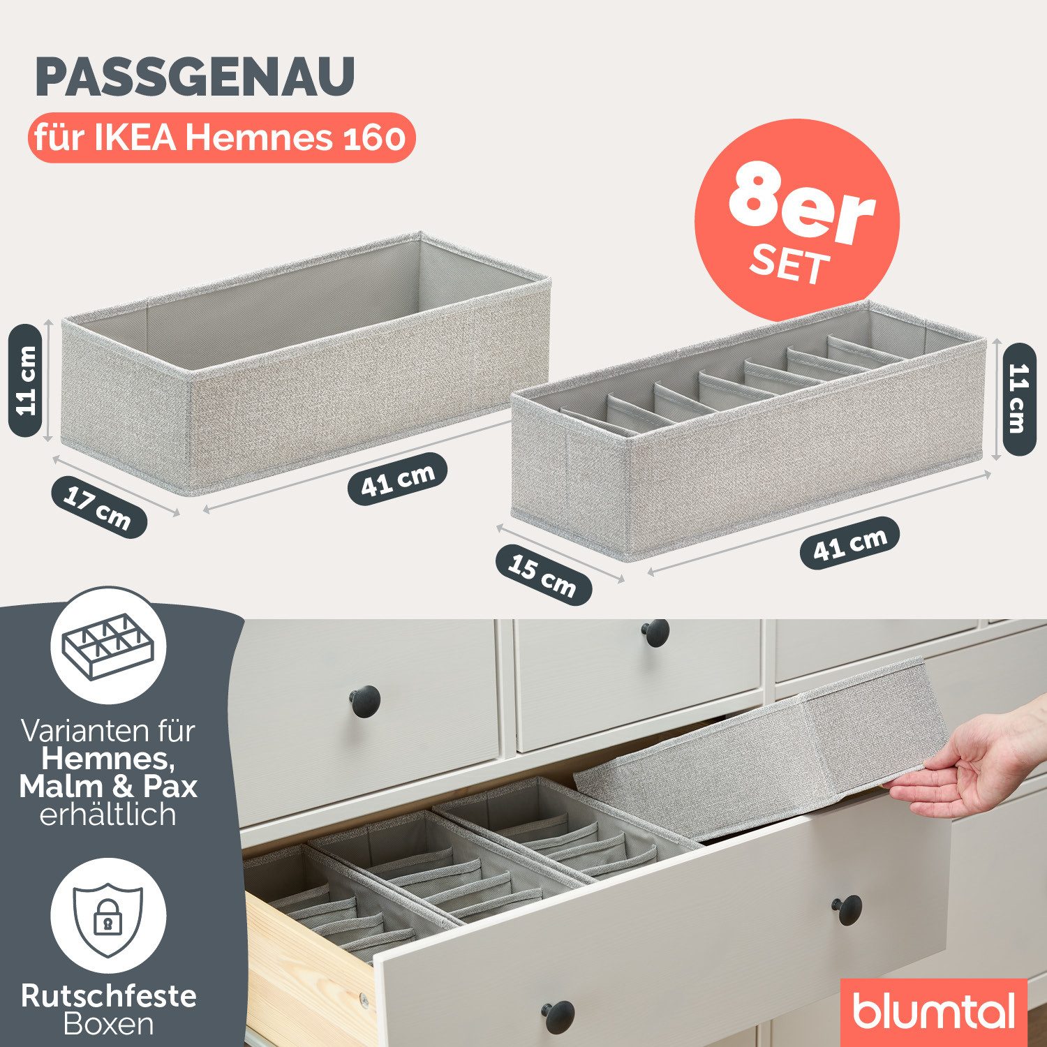 Blumtal Faltbox HEMNES, MALM, PAX Organizer Ordnungssystem Kleiderschrank ( günstig online kaufen