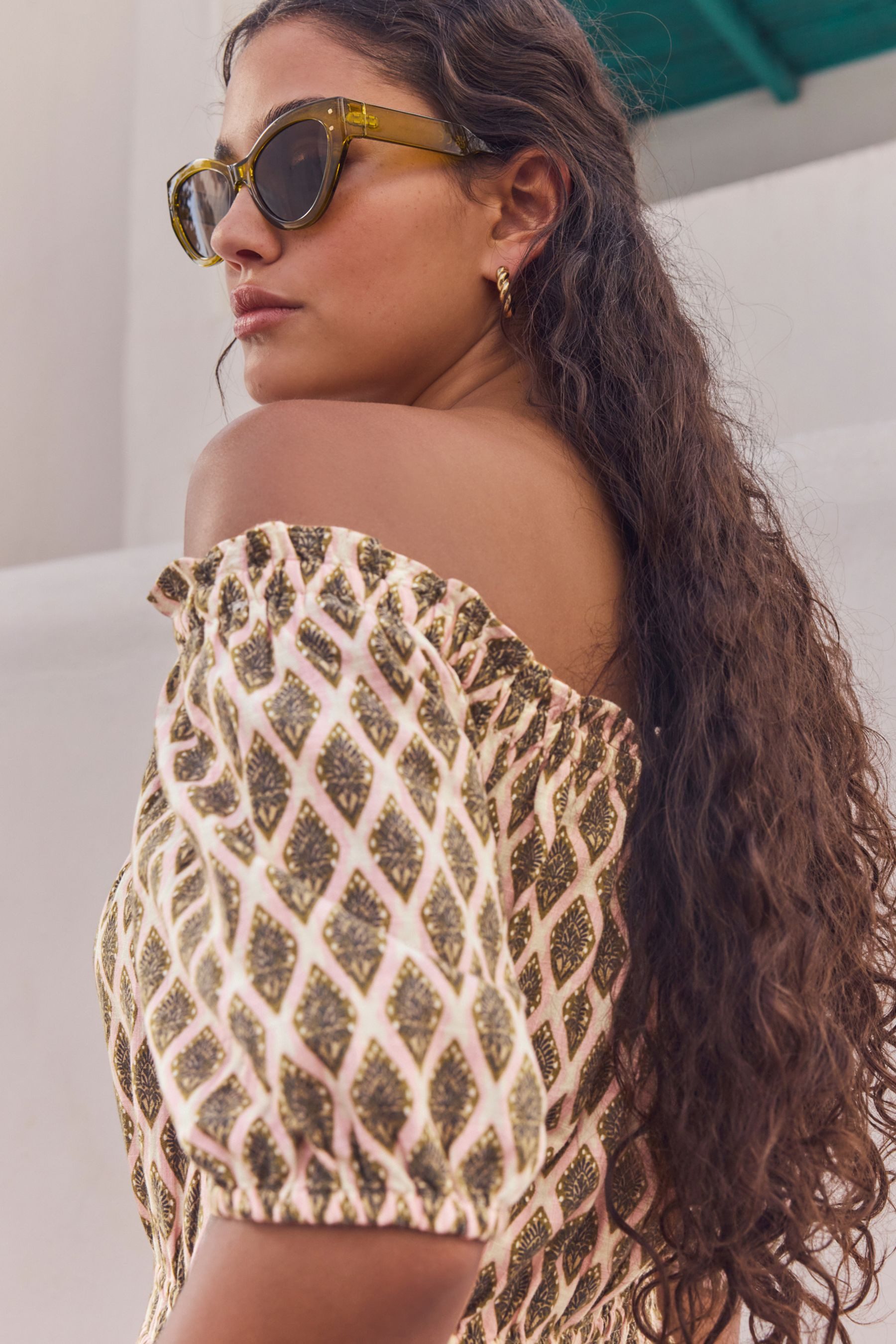 Next Jumpsuit Overall mit weitem Bein 100% Baumwolle - Petite (1-tlg)