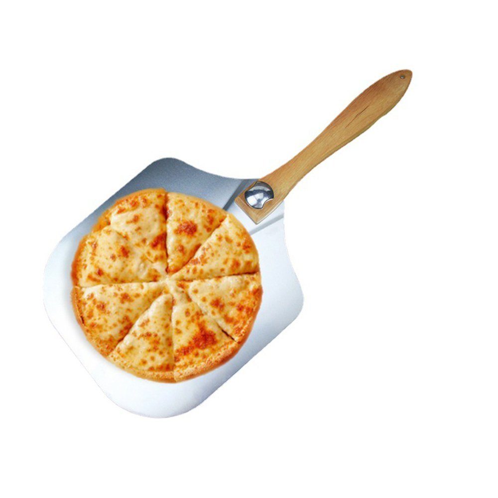 Zimtky Pizzaschieber Pizzaschaufel mit langem Griff Pizzaschaufel Kuchenschaufel Holzgriff