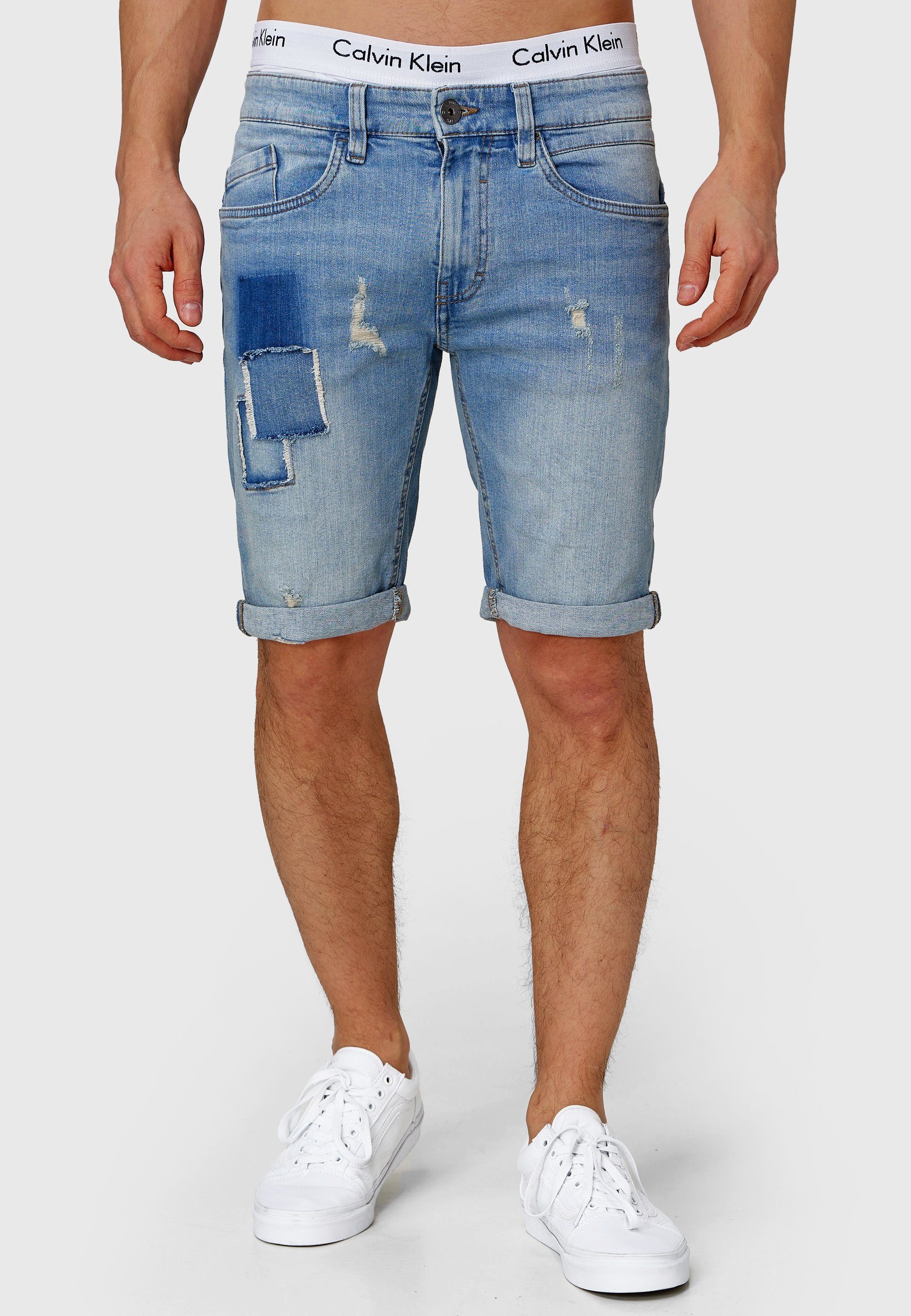 INDICODE Jeansshorts Herren Roberts Jeans Shorts Herrenshorts aus elastischer Baumwoll-Qualität