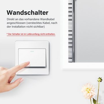 SONNI Badspiegel Badezimmerspiegel mit Beleuchtung LED Wandspiegel Kaltweiß IP44