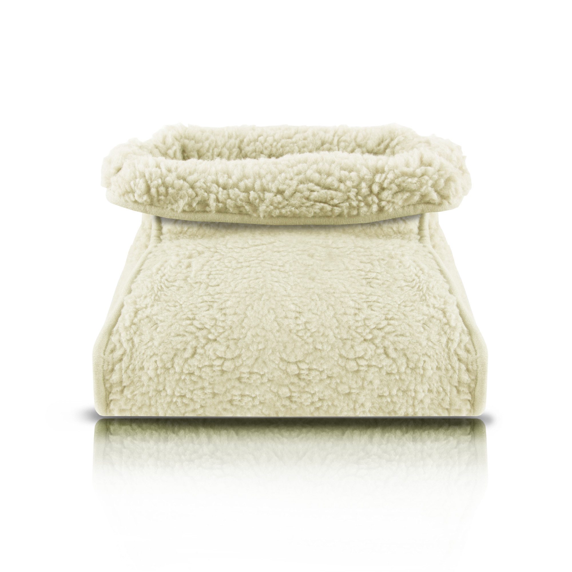 Bestlivings Fußwärmer ohne Strom, flauschige Lammfloroptik, One Size (ca. 35–45)
