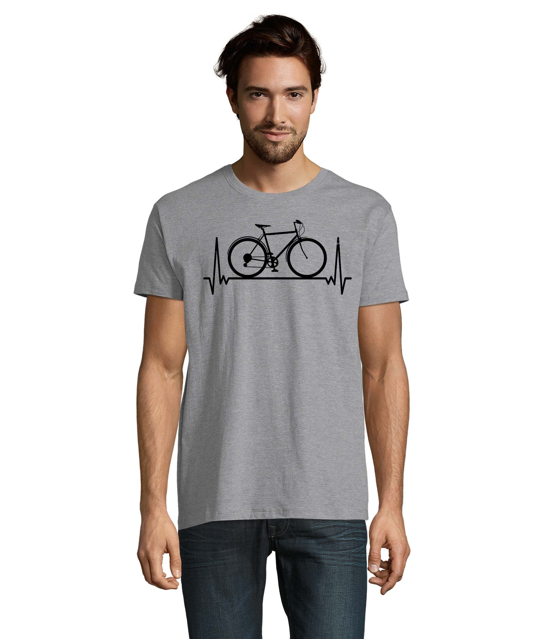 Blondie & Brownie T-Shirt Fahrrad Herzschlag Dein Puls für die Tour Herren günstig online kaufen