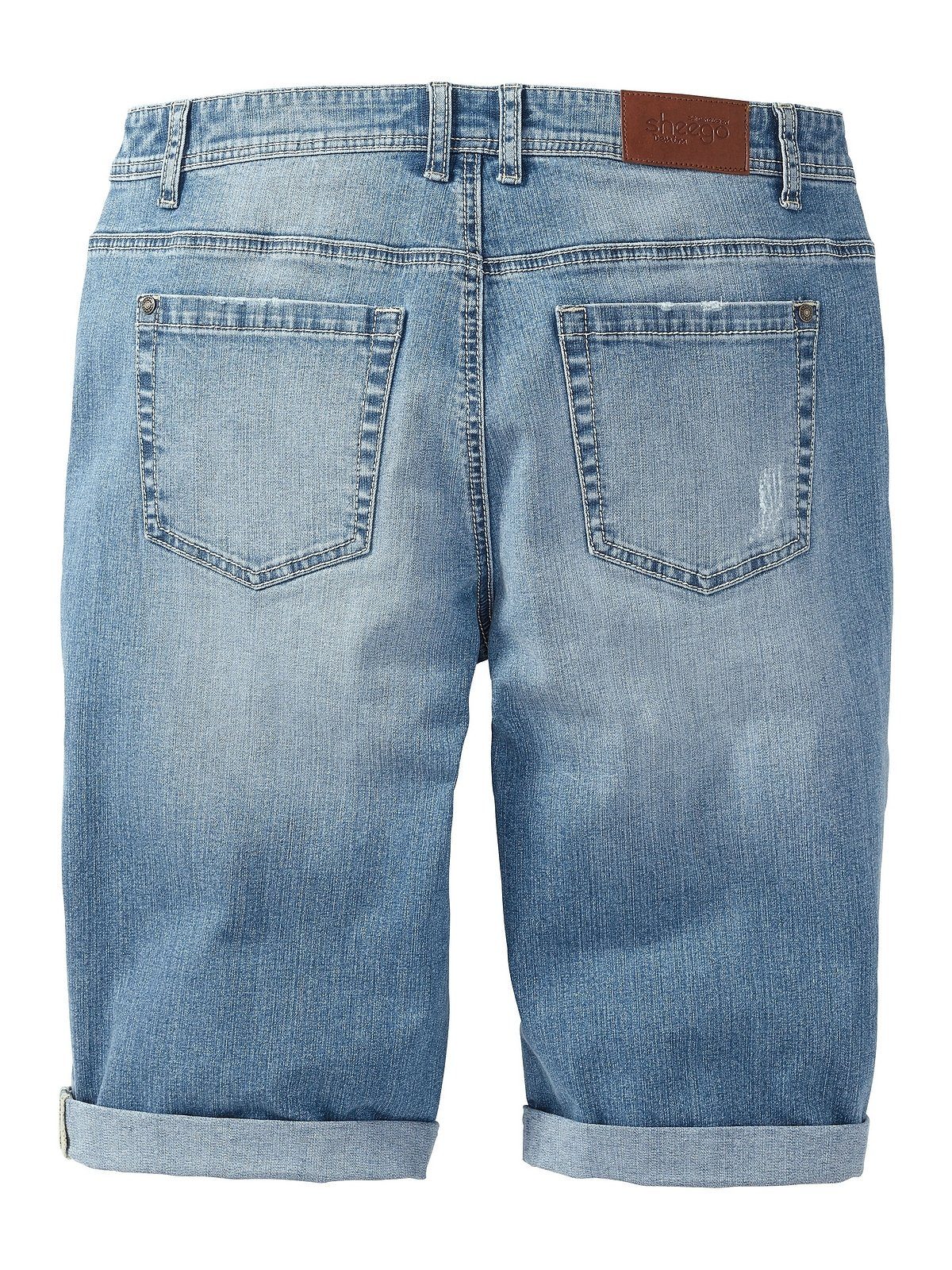 Stretch-Anteil Sheego Große blue Denim Größen light mit Jeansbermudas