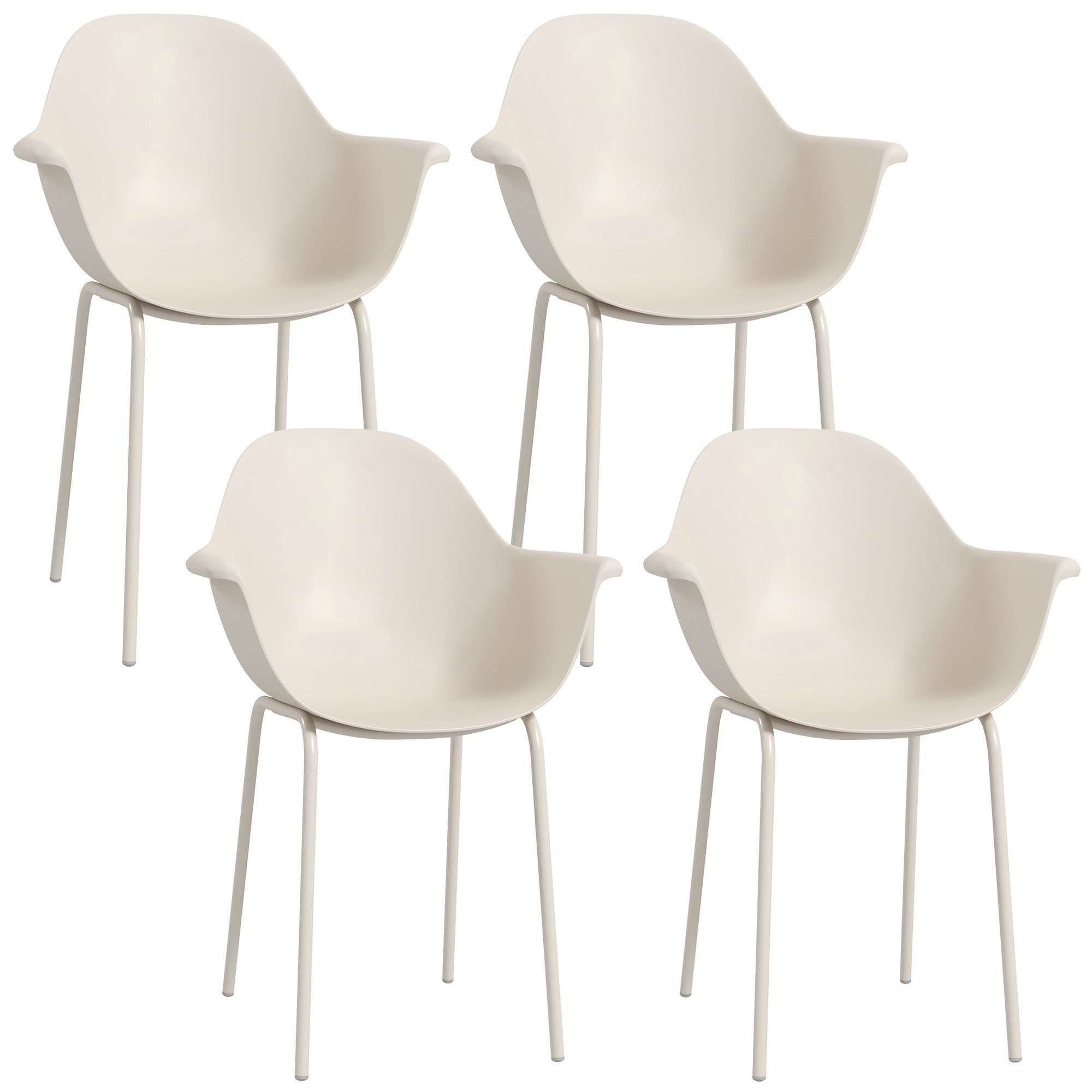 Outsunny Gartenstuhl Terrassenstühle mit Rückenlehne und Armlehne, Essstuhl günstig online kaufen