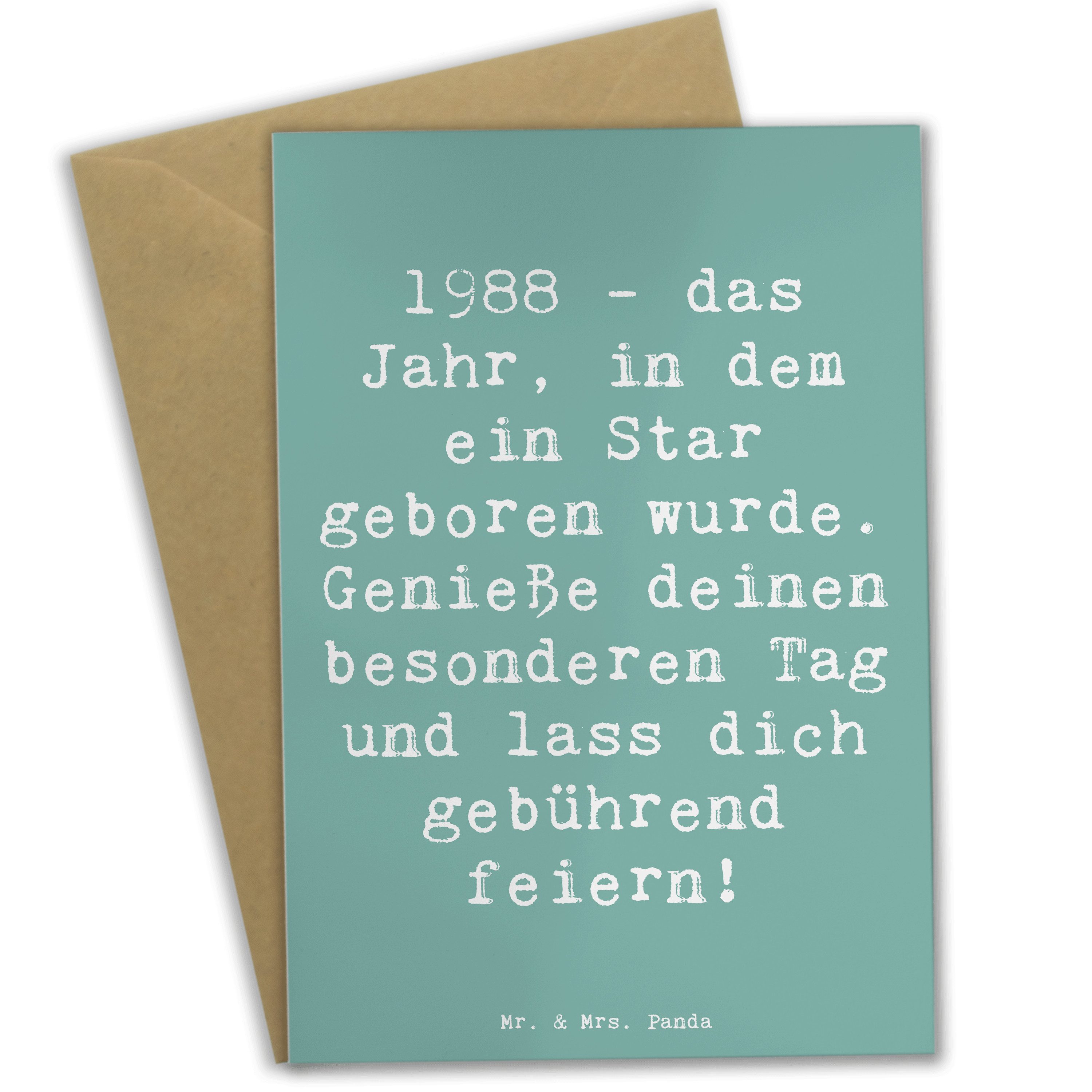 Grußkarte 1988 Geburtstag - Meeresbrise - Geschenk, einzigartig, Geburtstagsges