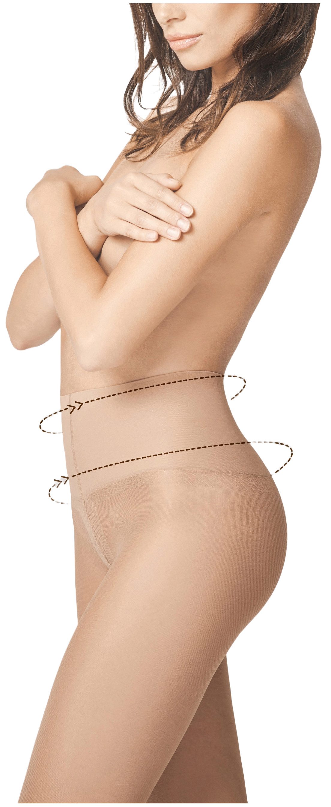 Fiore Stützstrumpfhose Bodycare (Packung 1 St. 1 Paar) Feinstrumpfhose 40DEN mit Bauch-weg Shaping-Effekt