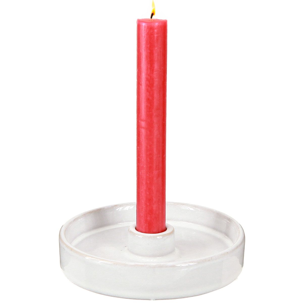 Viana Kerzenhalter Kerzenhalter Keramik Weiß Vintage Ø13cm 2er Set, 2 Stück