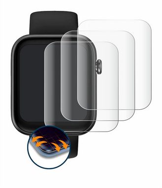 Savvies Full-Cover Schutzfolie für Mobvoi Ticwatch GTH 2, Displayschutzfolie, 4 Stück, 3D Curved klar