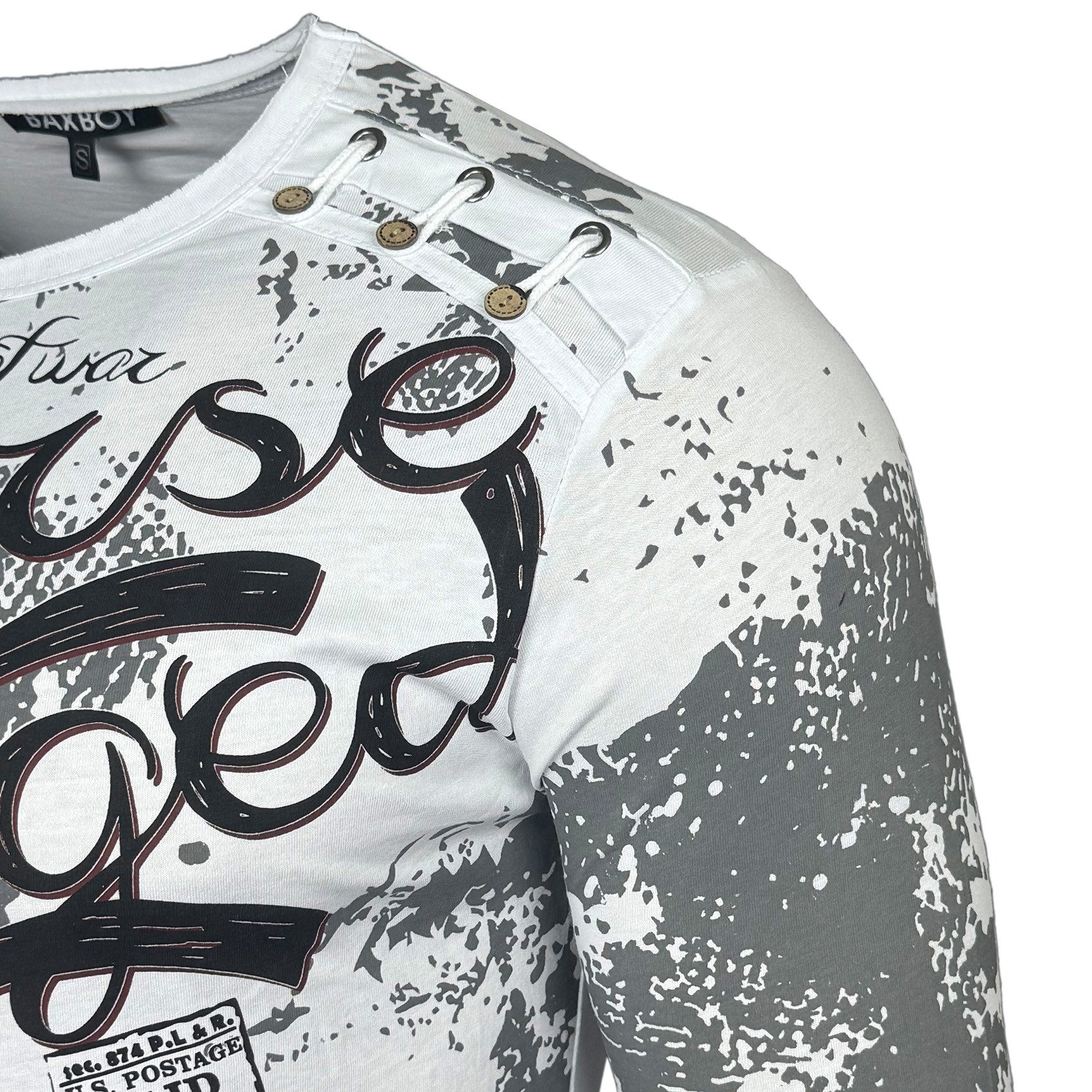Baxboy Longshirt Baxboy Herren Longsleeve Langarmshirt Shirt Mit Rundhalskragen B-706 – Bild 3 von 5