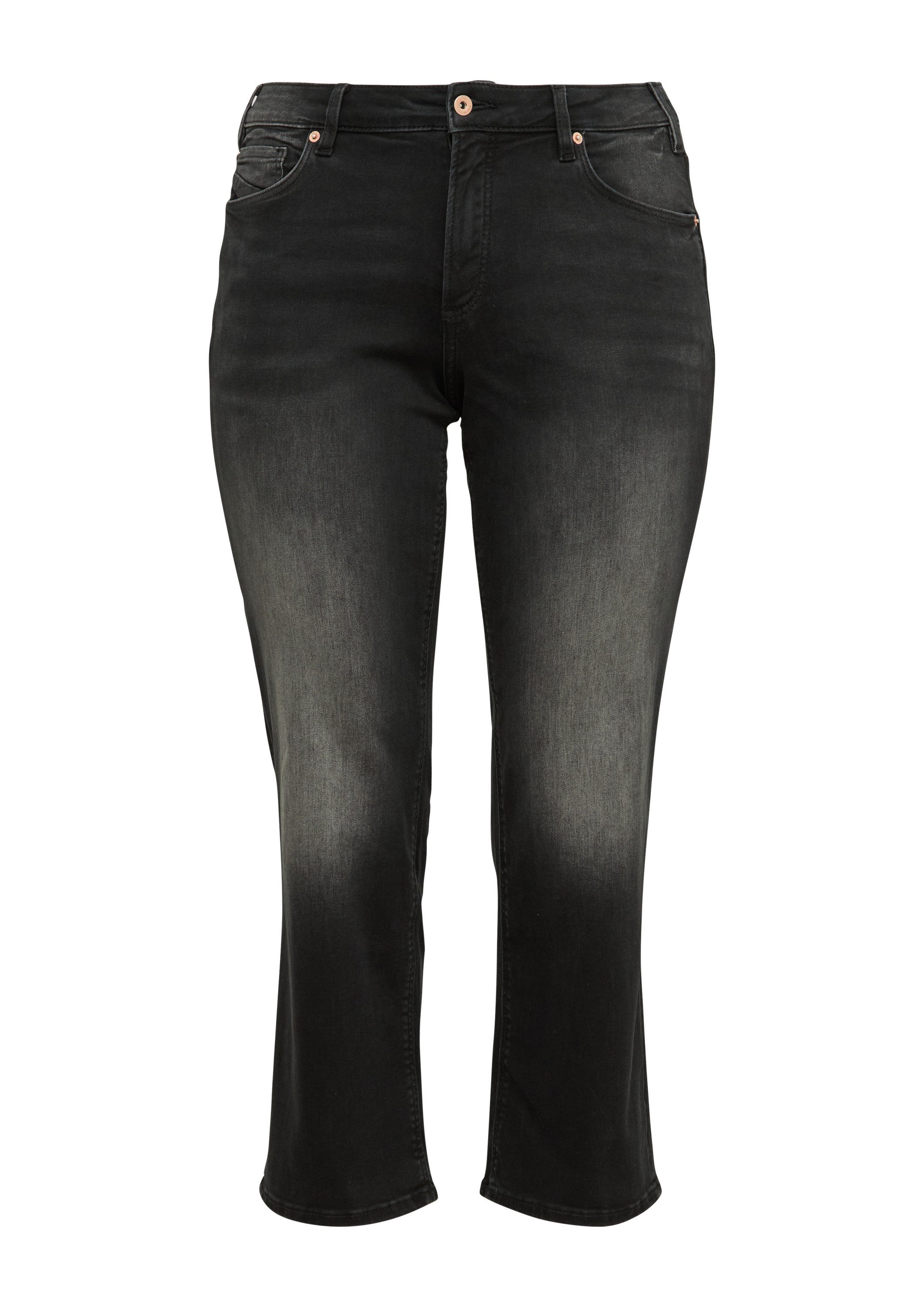 QS Regular-fit-Jeans Jeans-Hose Ankle-Jeans / Slim Fit / Mid Rise / Straight Leg / Super Stretch