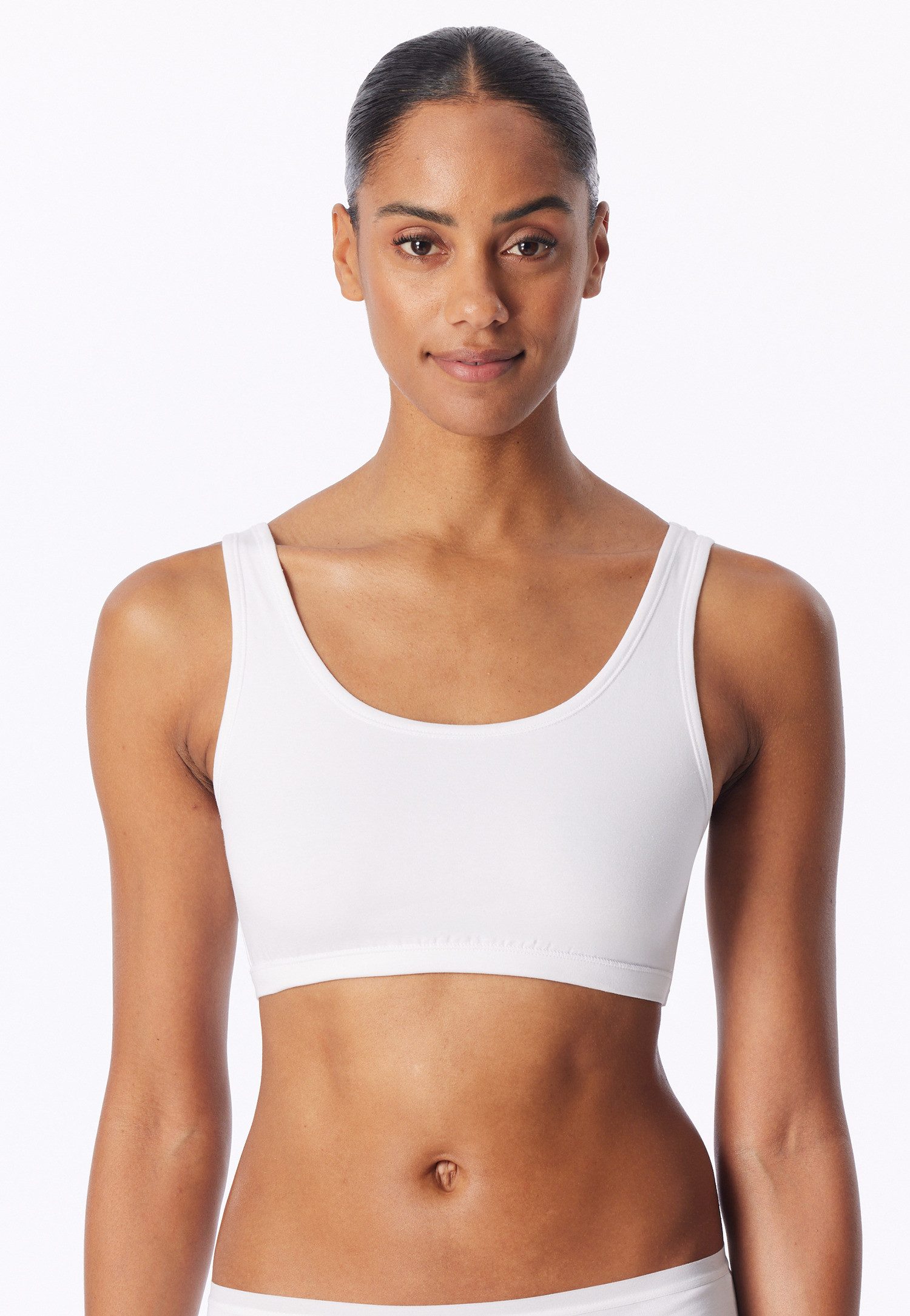 uncover by SCHIESSER Bustier Uncover Cotton (2er Pack) breite Träger, Cotton-Mix, elastisch, soft