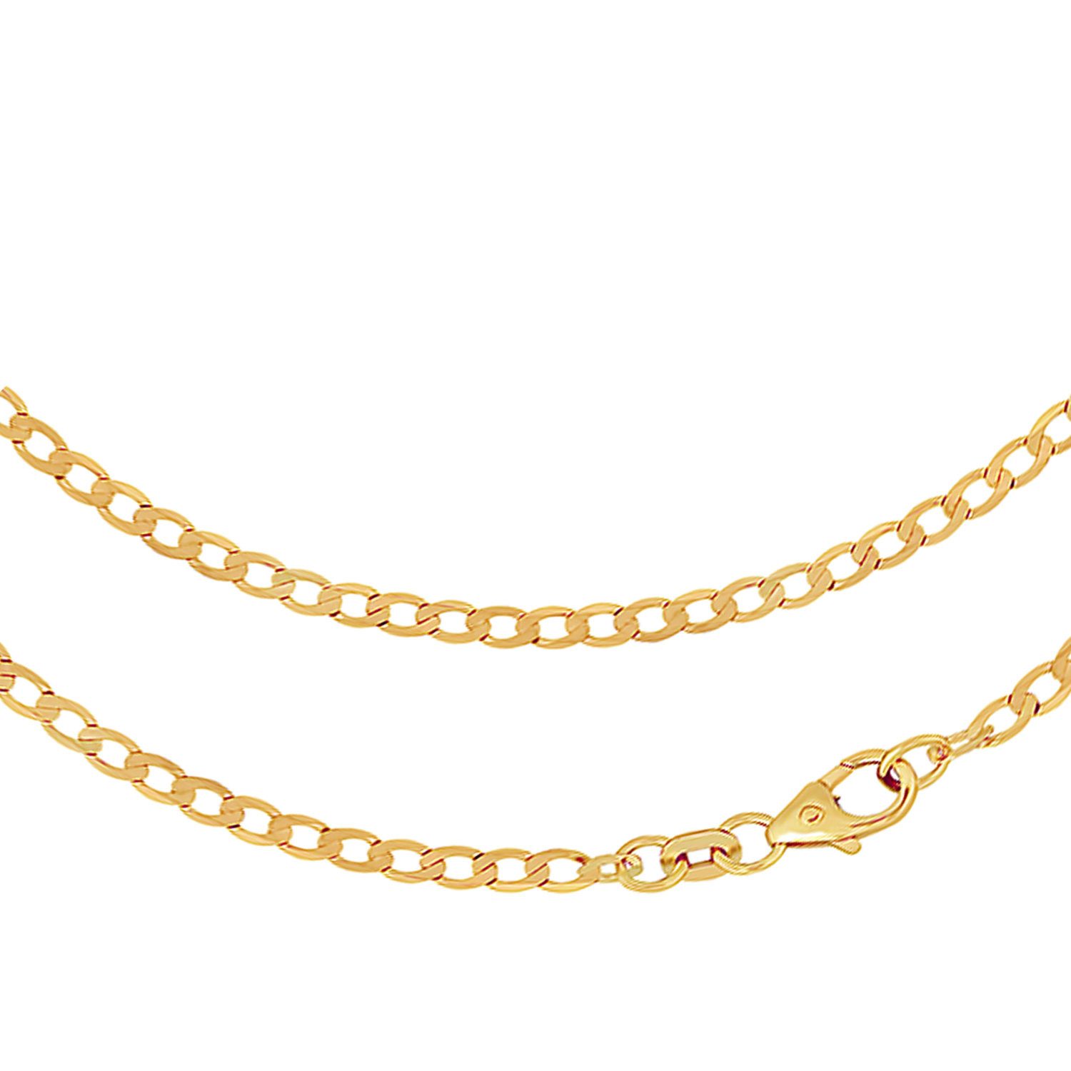 Goldkette JB Edle Goldkette Panzerkette 585 - 14 K Gold 2,6 mm 55 cm