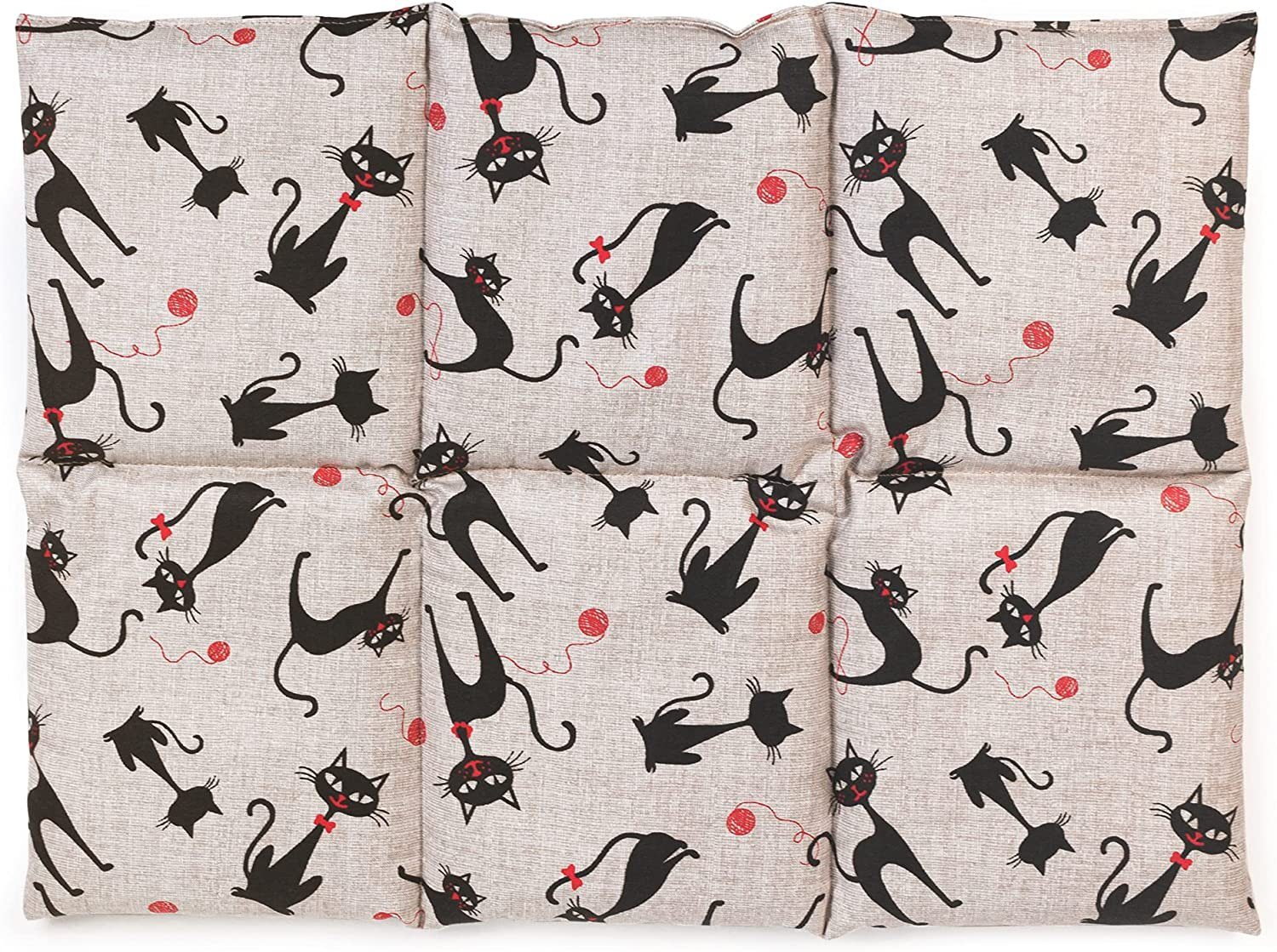 Giraffenland Wärmekissen Rapssamenkissen 40x30cm 6-Kammer - Wärmekissen Körnerkissen mit Raps, Wärmekissen>Mikrowelle/Backofen, Kältekissen>Kühlschrank/Gefriertruhe