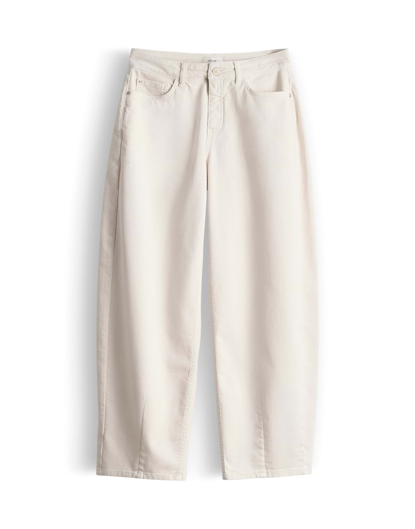 OPUS Relax-fit-Jeans Barrel Jeans aus BCI Cotton Mid Rise Pull-on, Crinkle-Effekte, 5-Pocket-Design