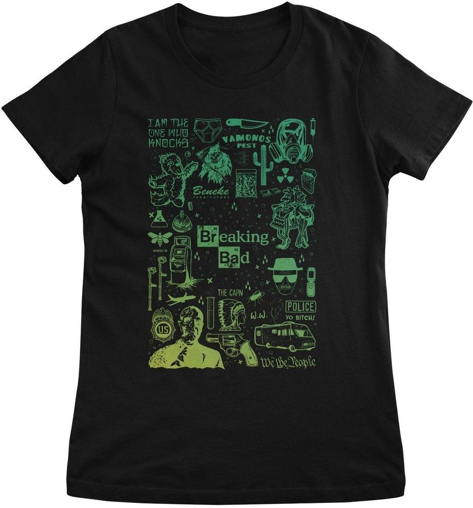 Breaking Bad T-Shirt Breaking Bad Icons Mashup Girly Tee