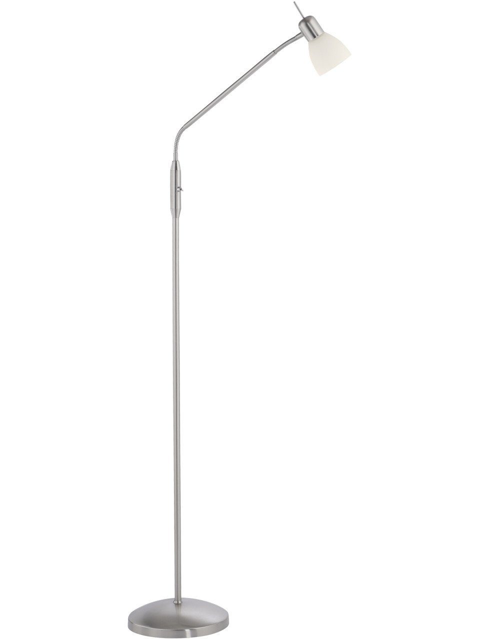 LeuchtenDirekt Stehlampe Leuchten Direkt Stehleuchte Karo stahl-weiß 159,5, Nicht dimmbar nicht Smart Home-fähig ohne Bewegungsmelder