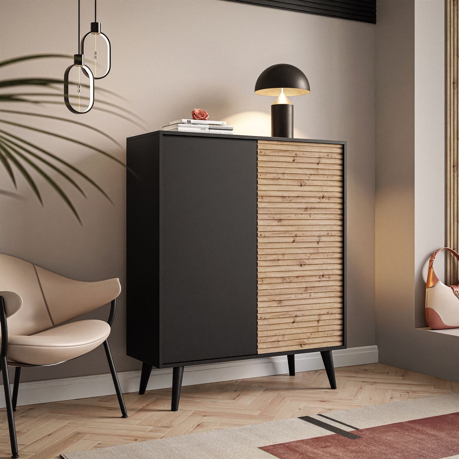 Lookway Hochschrank CONE KD104 Zweitüriger Anrichte Breite: 104 cm