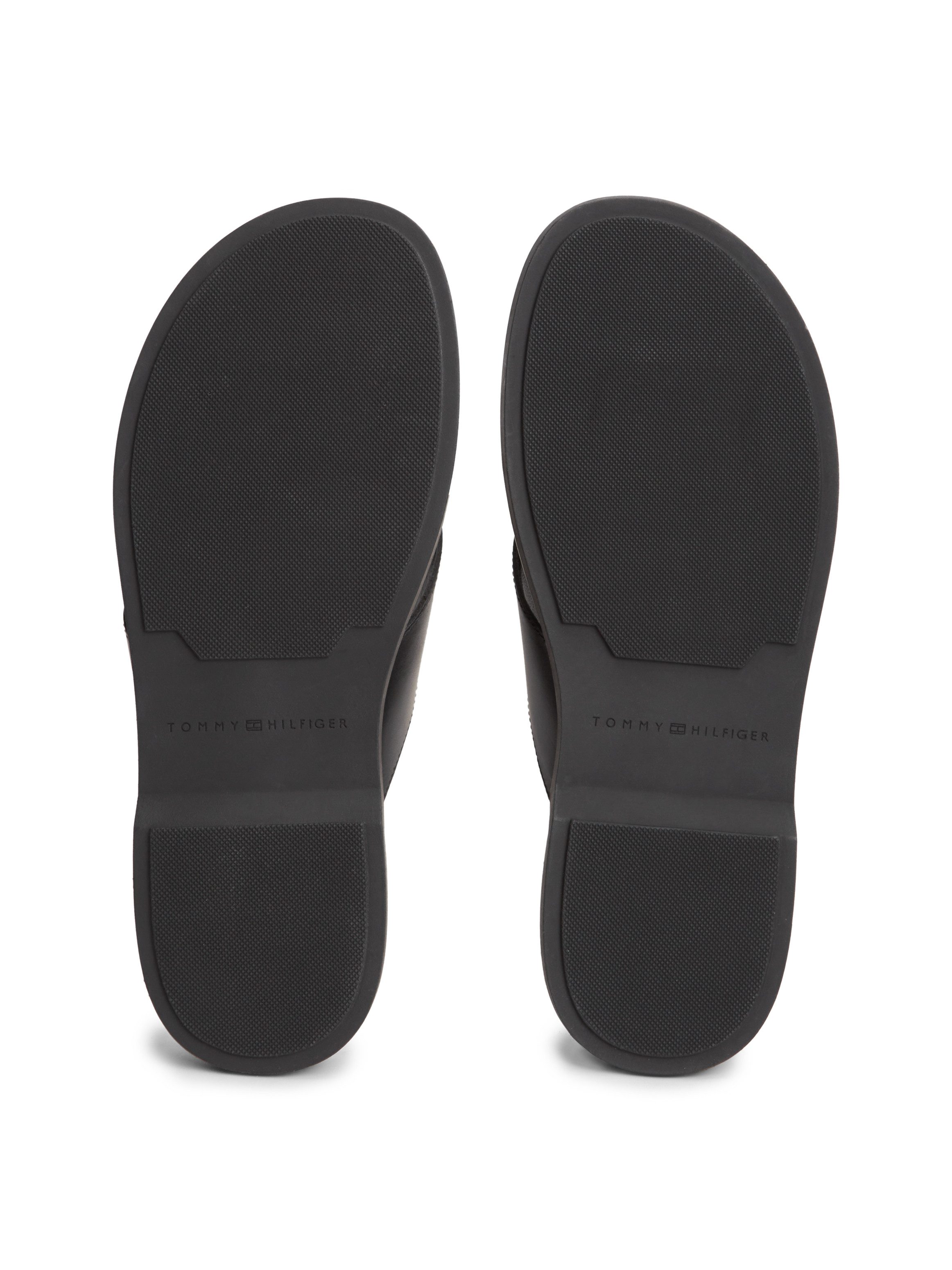 Tommy Hilfiger PREMIUM COMFORT LTH TOE SANDAL Zehentrenner Flats, Sommerschuh mit seitlicher Logoprägung