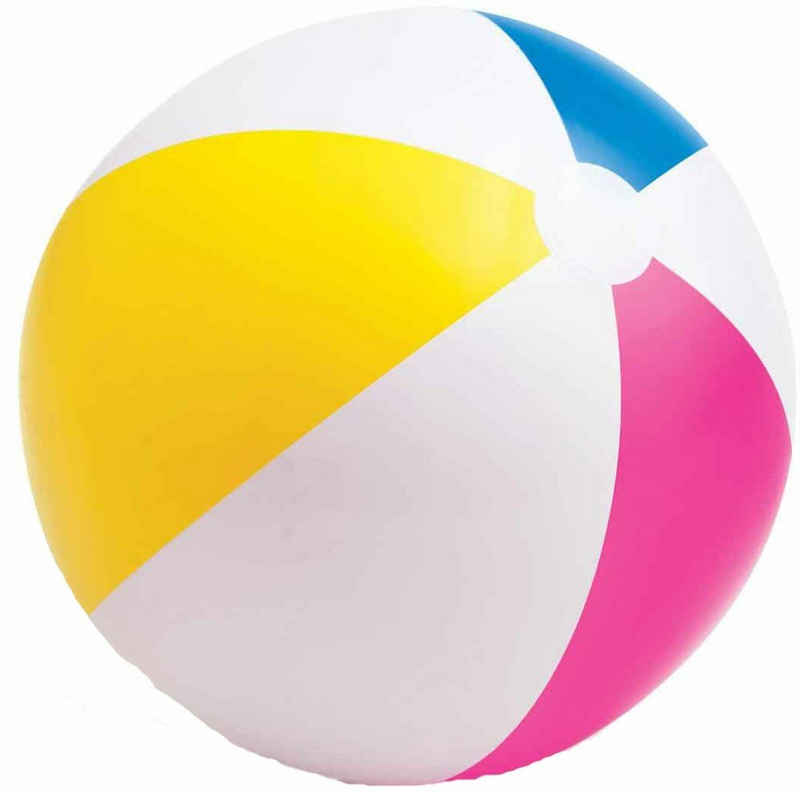 Intex Badespielzeug Wasserball Ø 61 cm bunt Intex 59030NP - Aufblasbarer Ball (1-tlg), Strandball Glossy Panel Ball - Ideal für Wasserspiele