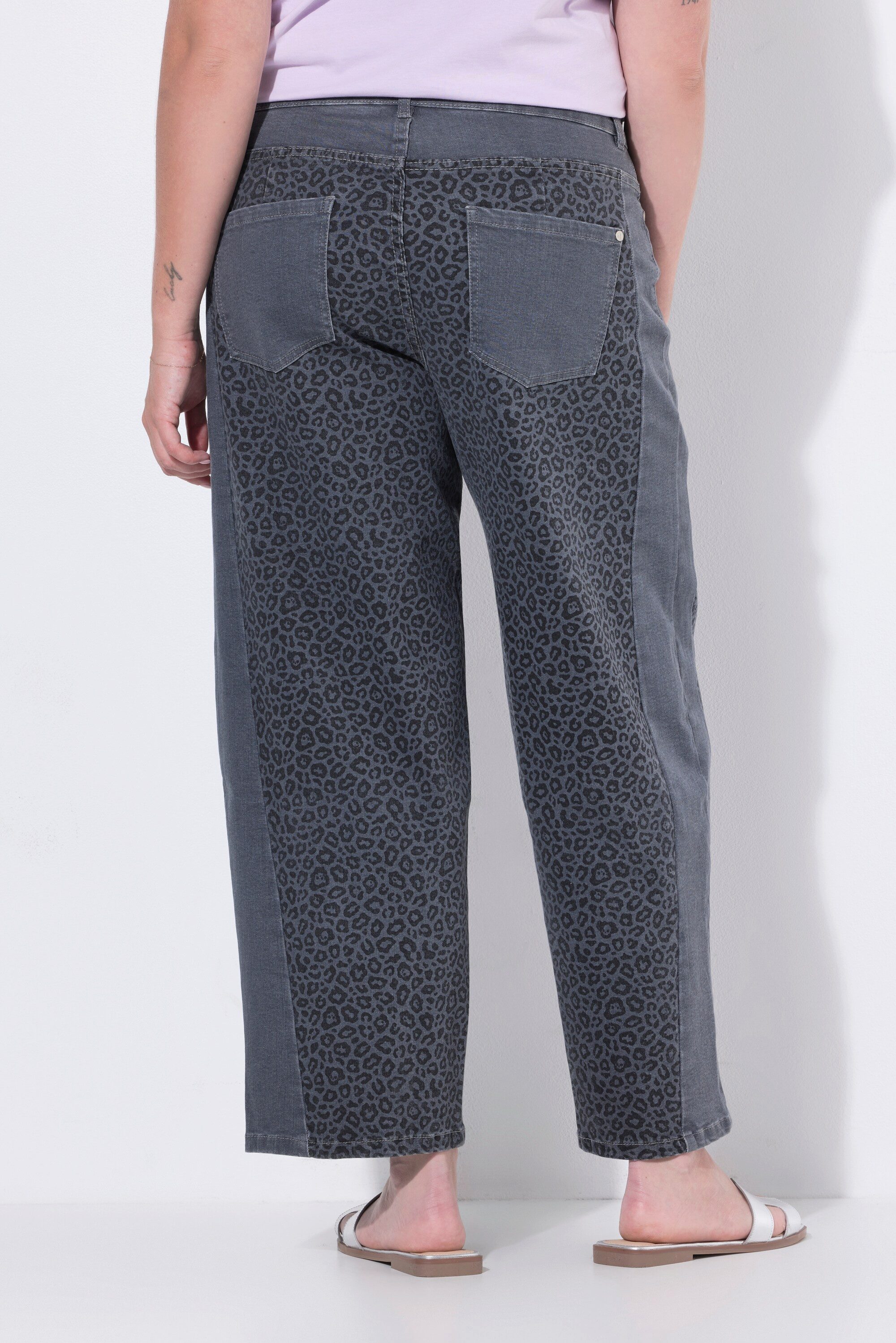 Angel of Style Regular-fit-Jeans Barrel-Jeans Barrel-Fit Leo-Patchoptik 5-Pocket