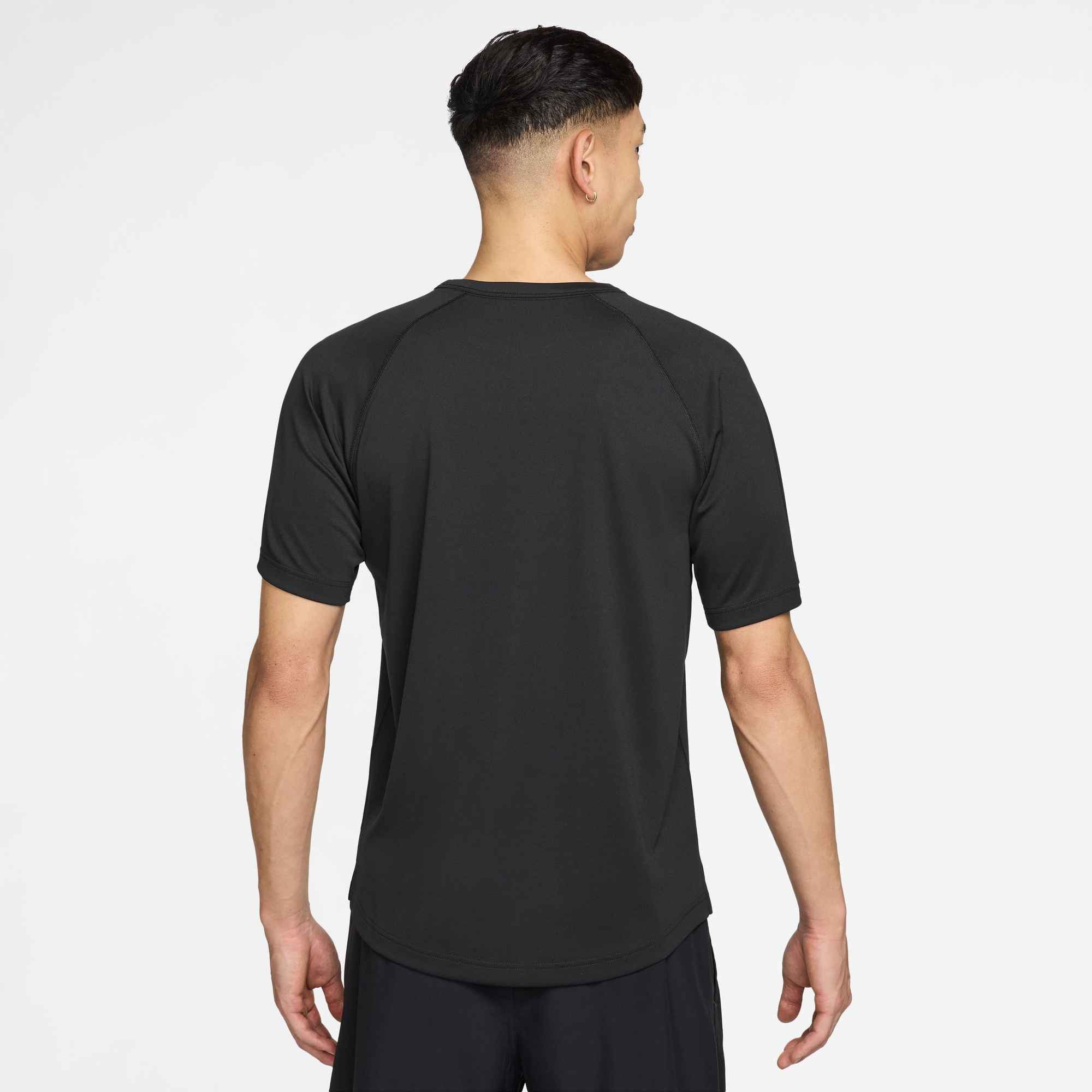 Nike Funktionsshirt M NK DF FLEX SS TOP mit Reißverschluss, normale Länge, gerader Abschluss