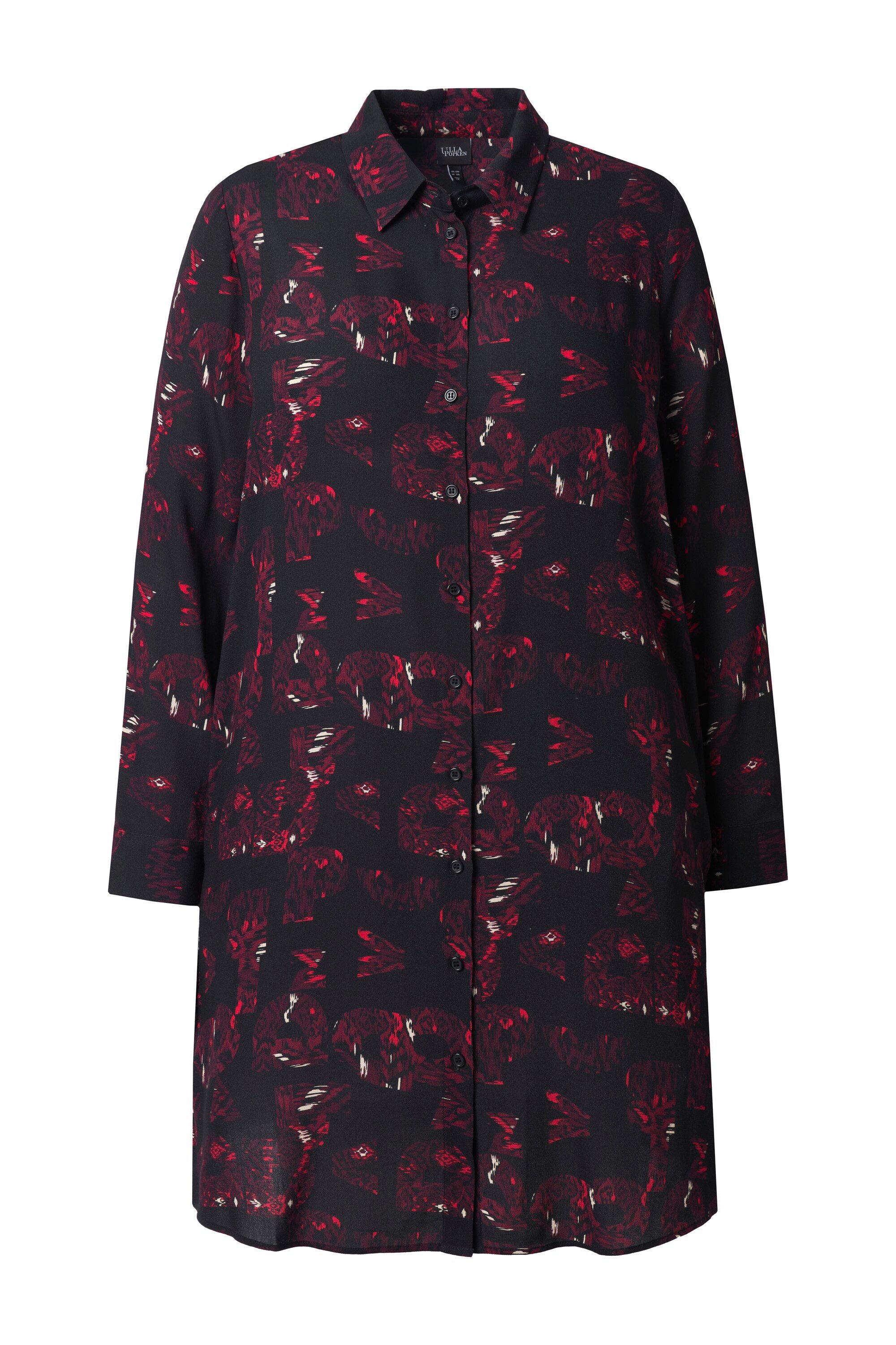 Ulla Popken Longbluse Longbluse Taschen A-Linie Hemdkragen Langarm günstig online kaufen