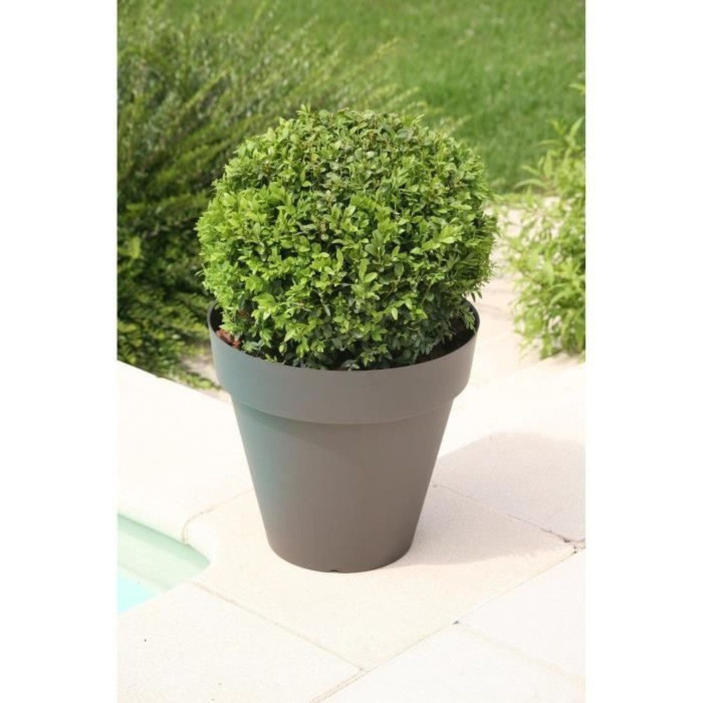 Riviera System Balkonkasten RIVIERA SOLEILLA BLUMENTOPF - RUND - Ø 60 x 53,6 cm - Glitzergrau