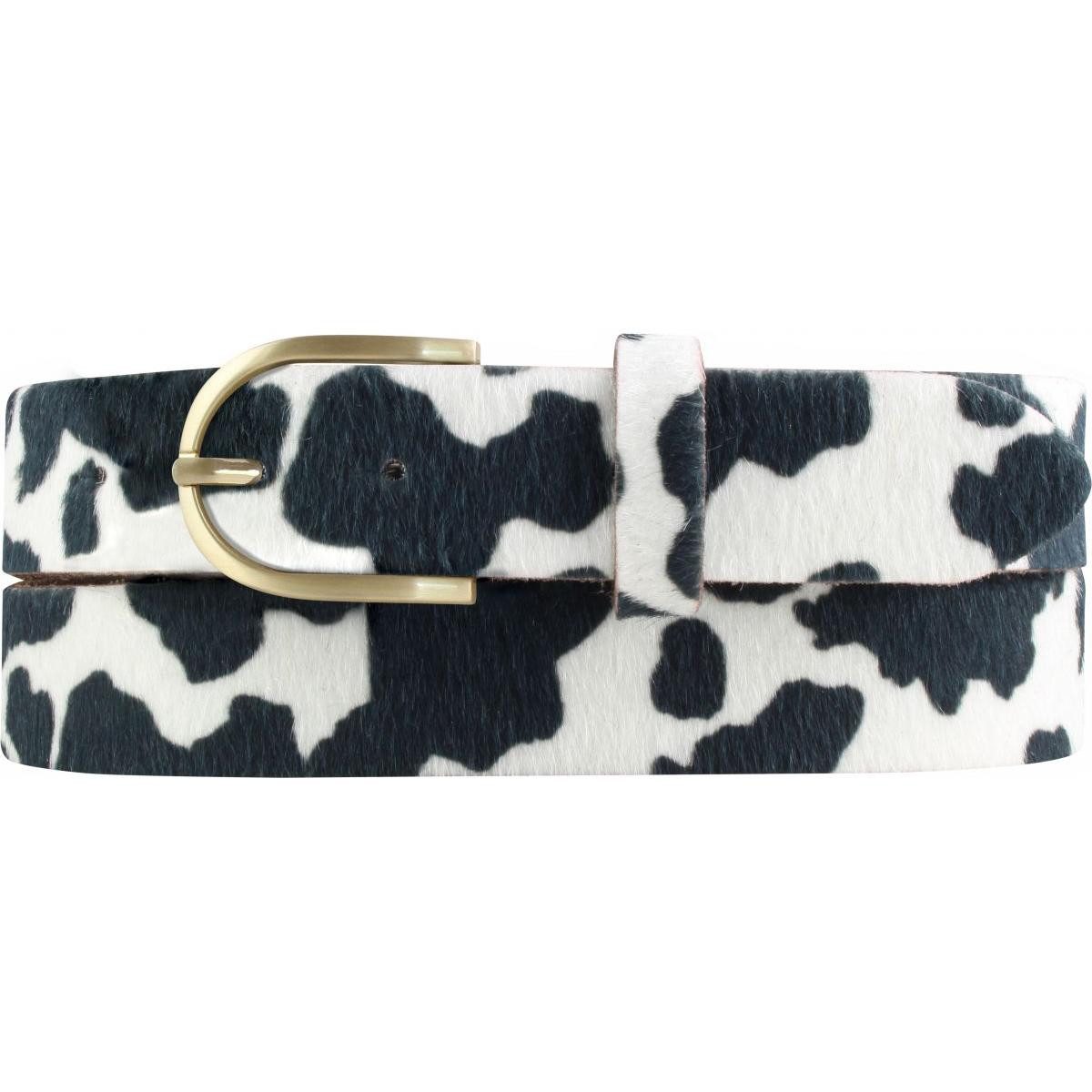 BELTINGER Ledergürtel Hochwertiger Fell-Ledergürtel 3 cm - Kuh-Ledergürtel für Damen 30mm - (1-St)