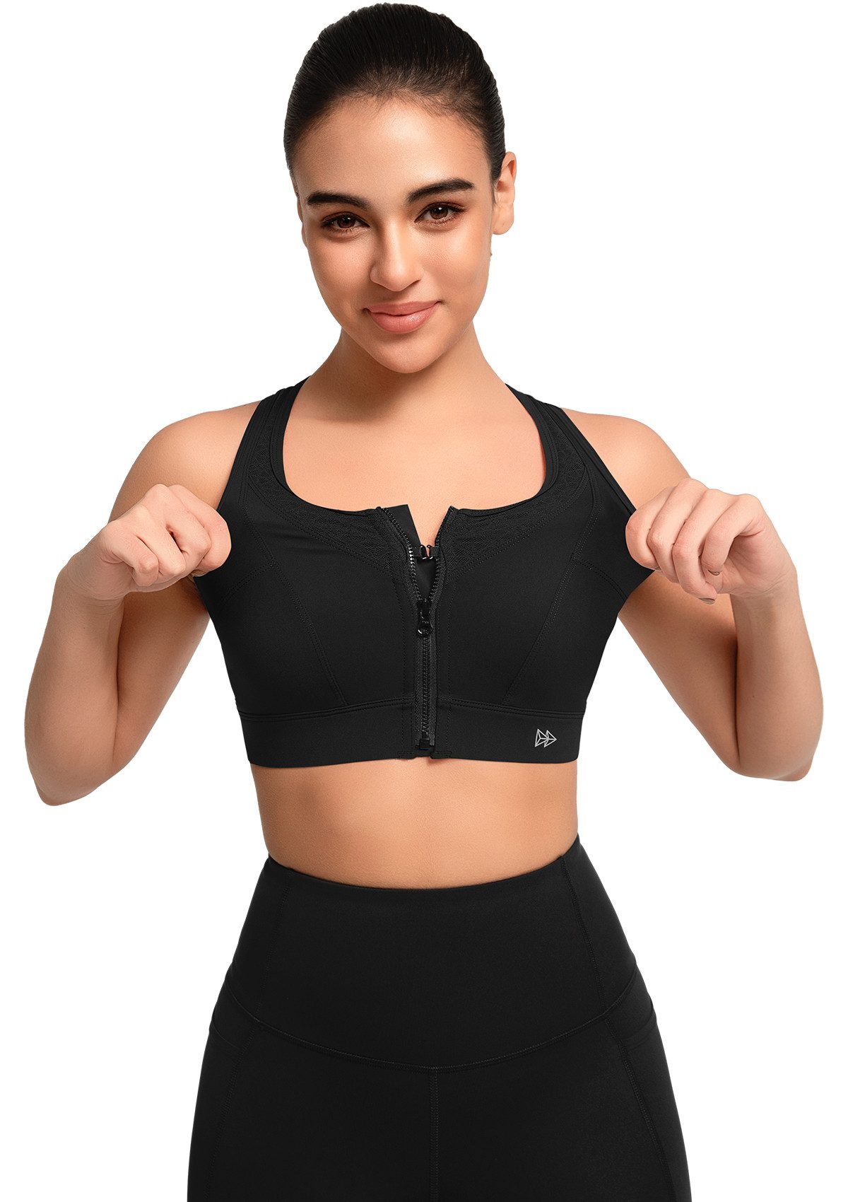 Yvette Sport-BH mit Vorderverschluss Starker Halt Gekreuzte Rücken, 101086