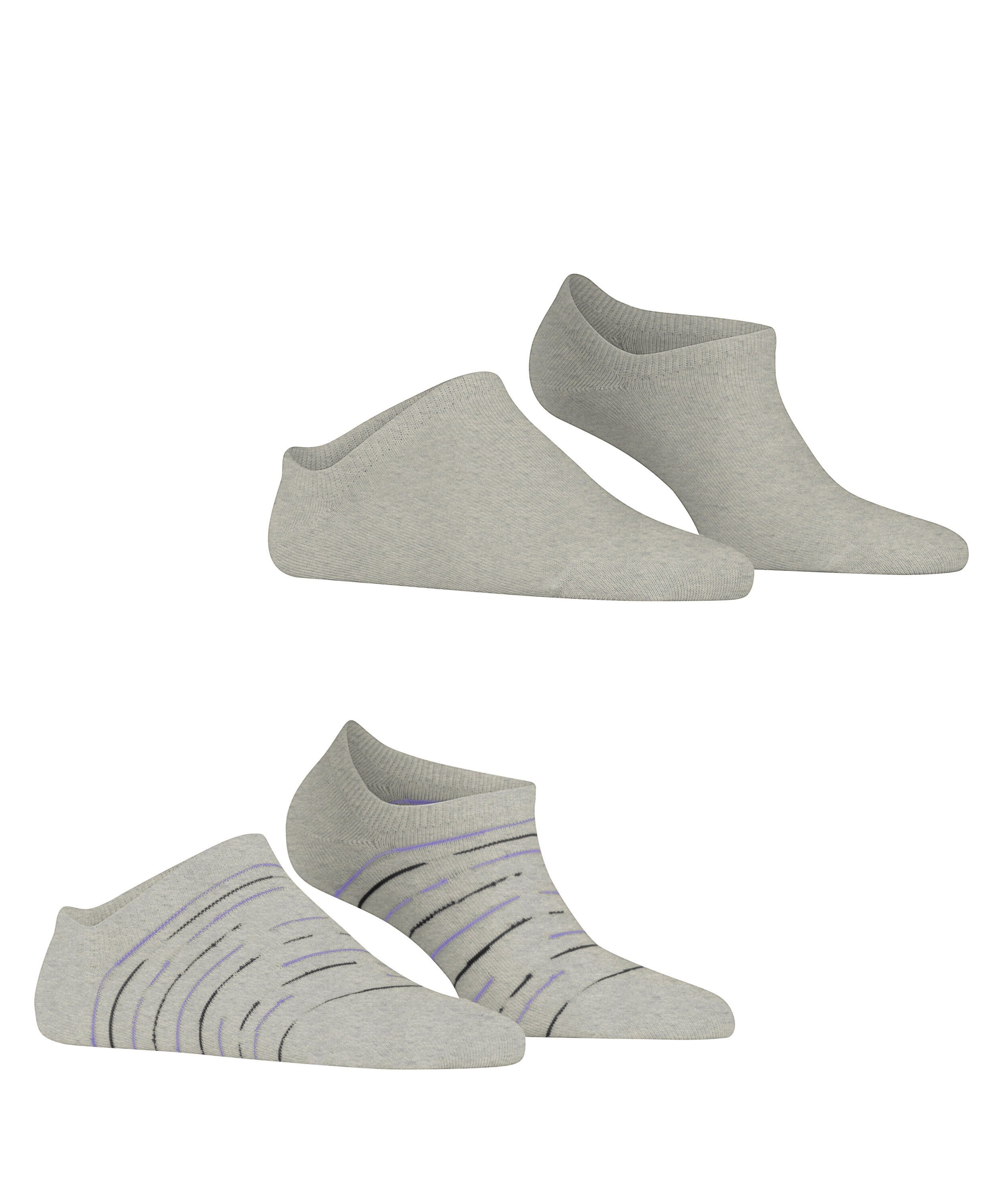 grey Esprit (2-Paar) Sneakersocken 2-Pack (3820) Irregular storm Stripe